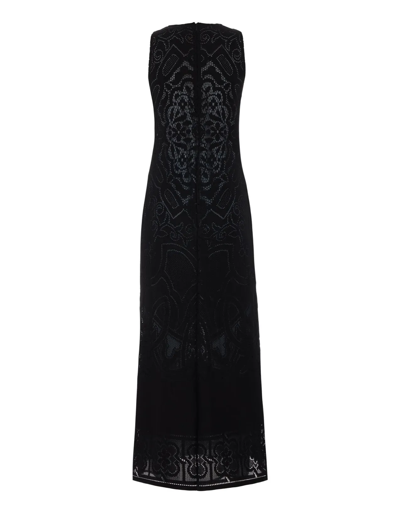 Abito Lacey Racer DoubleJ in Cotone Ricamato - Nero Intenso con Ricami Artigianali