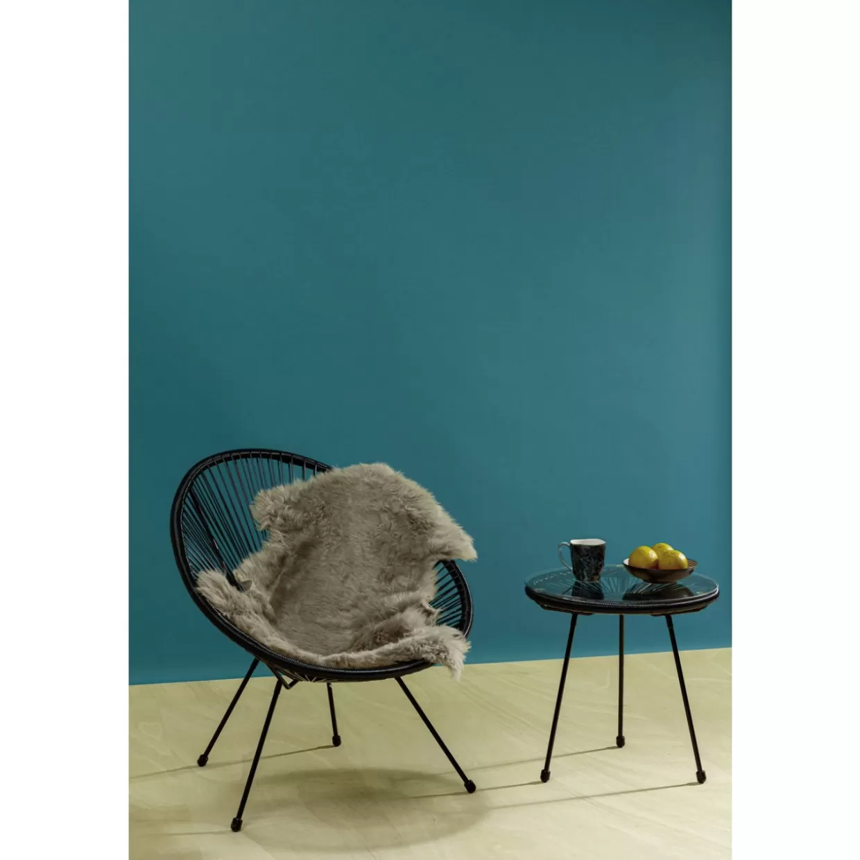 Tappeto Lana Agnello Heidi Grigio Antracite - Morbido Design Moderno KARE 85x65 cm