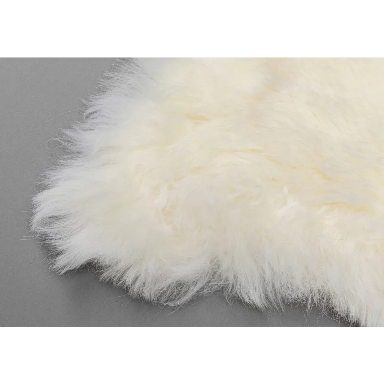 KARE Design Tappeto in Pelliccia d'Agnello Heidi Weis - Calda Coperta Naturale 85x65 cm