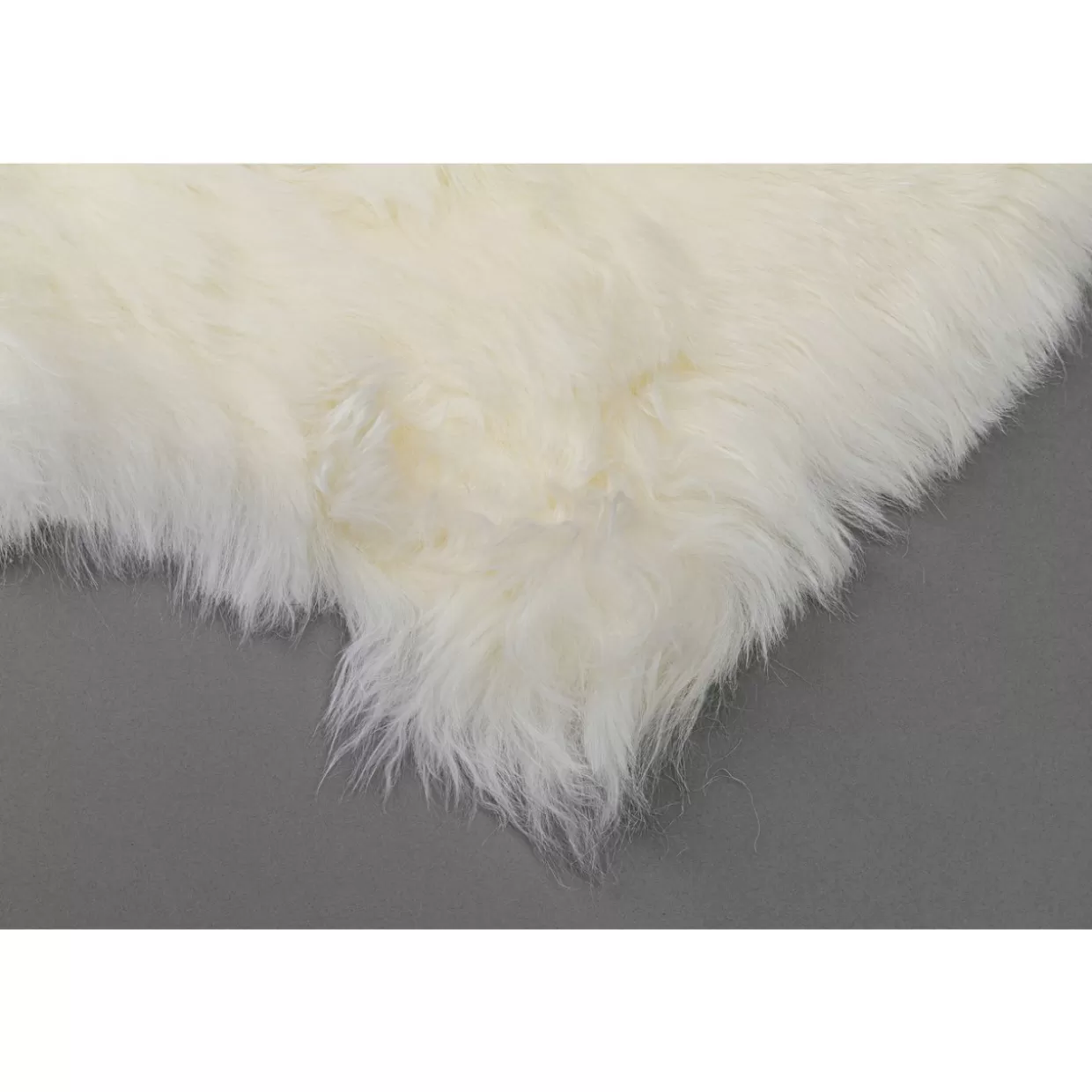 KARE Design Tappeto in Pelliccia d'Agnello Heidi Weis - Calda Coperta Naturale 85x65 cm