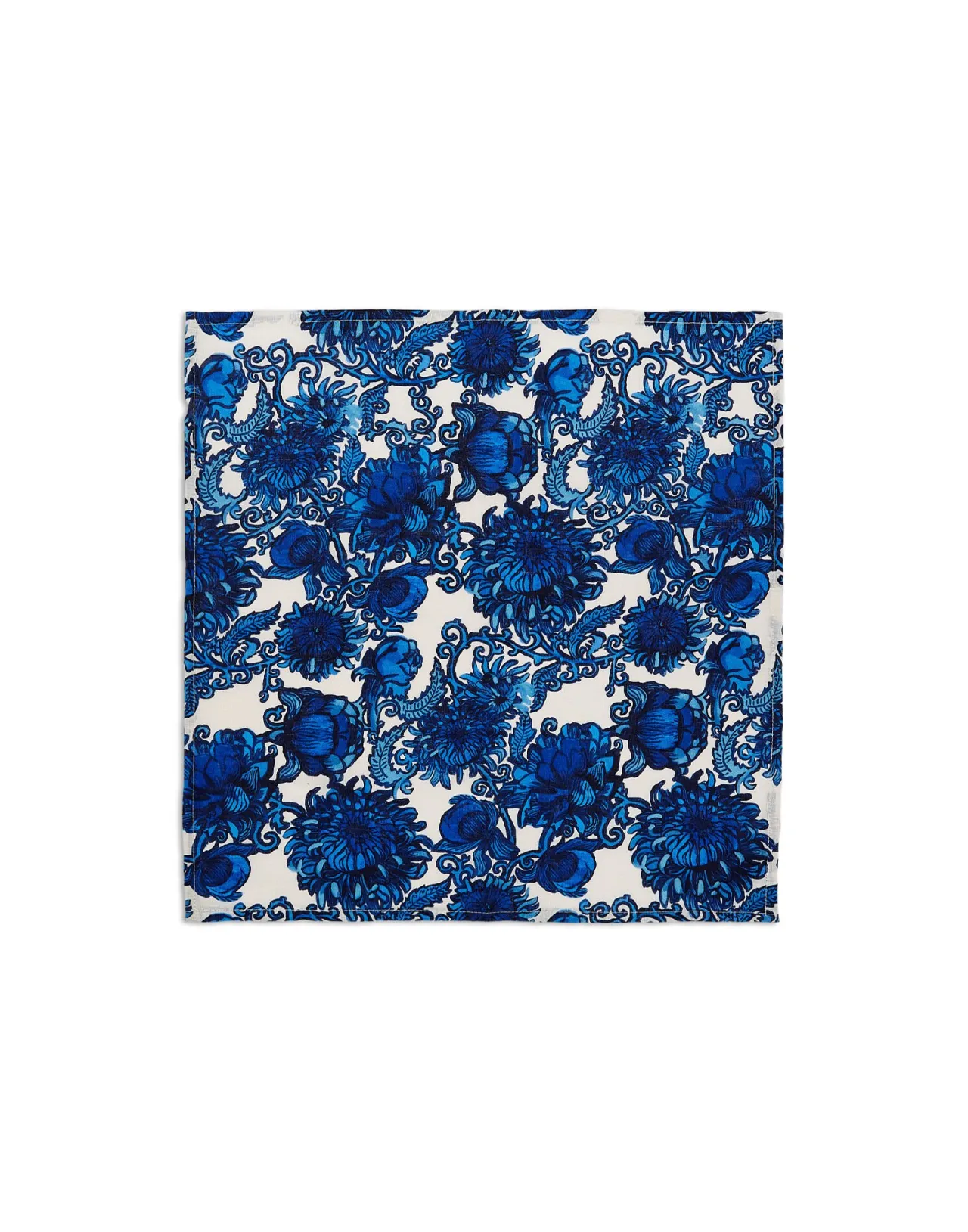 Tovaglioli eleganti La DoubleJ - Coppia in lino con motivo Anemone piccolo