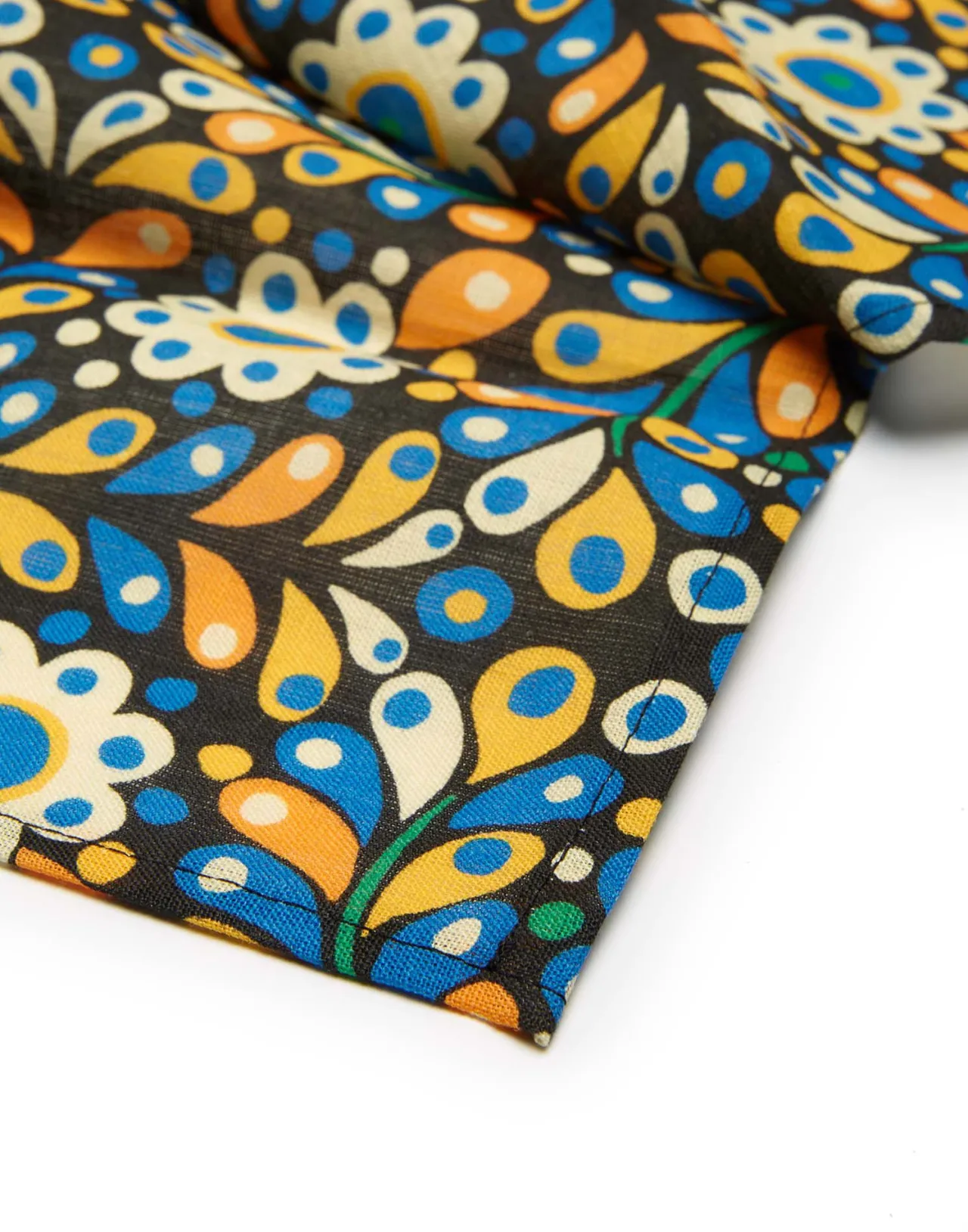Tovaglioli Maxi La DoubleJ: Confezione da 2 in Lino con Fantasia Confetti Blu - Offerta Imperdibile