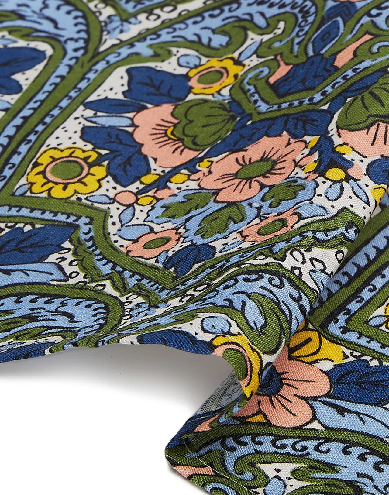 Tovaglioli artistici La DoubleJ blu corte - Set da 2 in lino pregiato per tavole eleganti