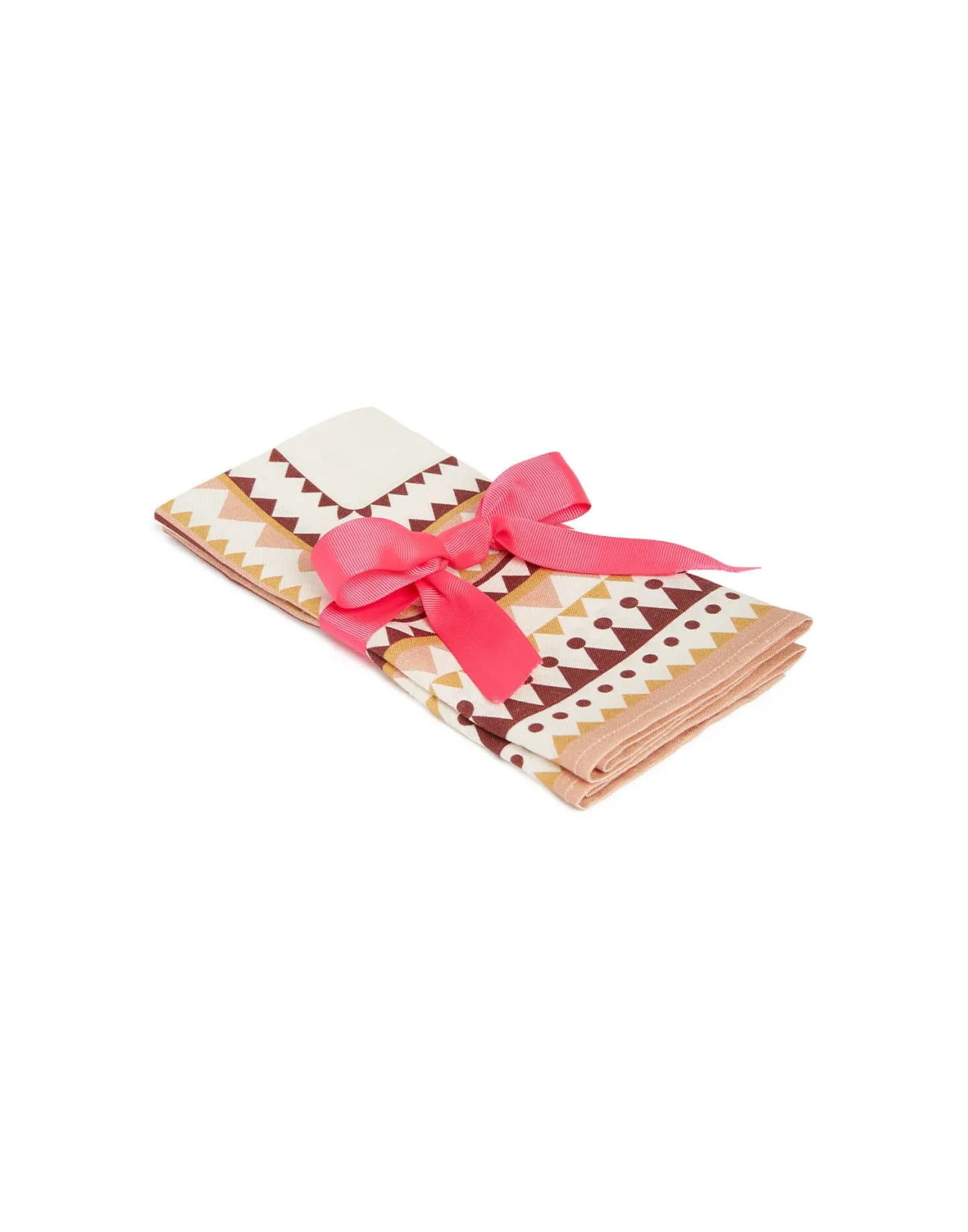 Offerta Speciale: Tovaglioli Maxi Eleganti La Double-J – Motivo Doric Placée in Lino Rosa, Confezione da 2