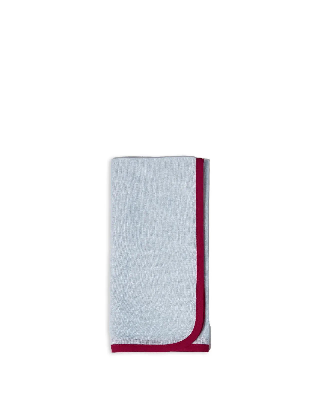Tovaglioli Maxi La DoubleJ - Coppia in Lino con Sfumature Arcobaleno Celeste - Set Decorativo per Tavola