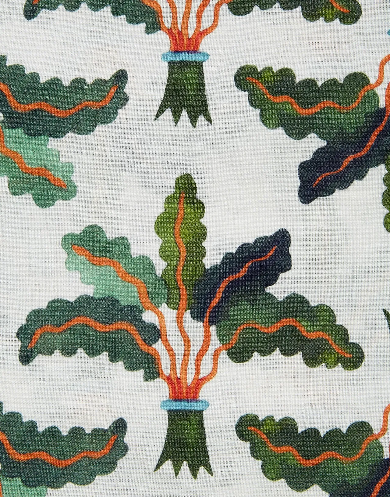 Tovaglia Oversize La DoubleJ - Motivo Palme Tropicali in Puro Lino per Tavola Elegante