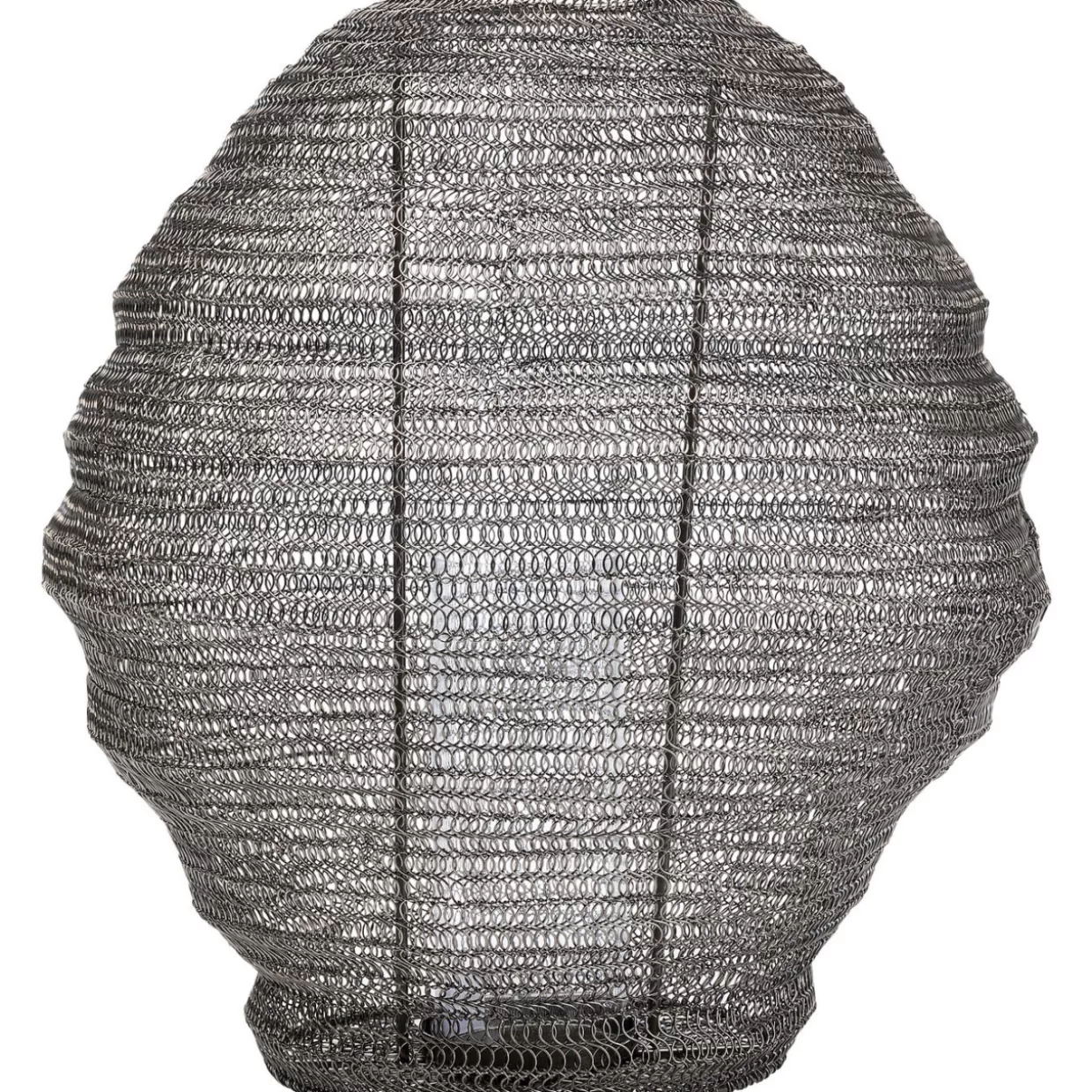 KARE Design Portacandele con Lanterna Mesh - Moderna Decorazione con Base a Griglia, Colore Nero, Diametro 40 cm