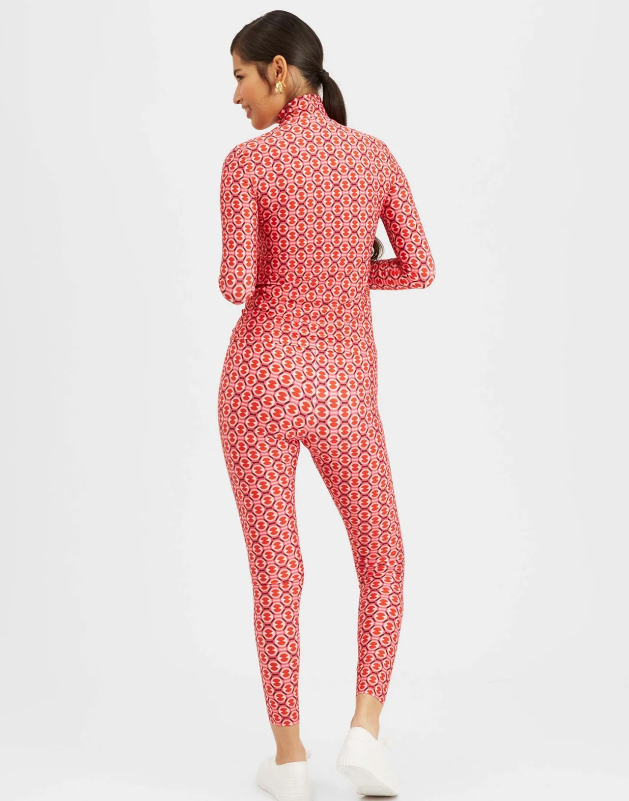La DoubleJ Leggings Femminili in Jersey Aderente - Rosso Caramello per Stile Accattivante