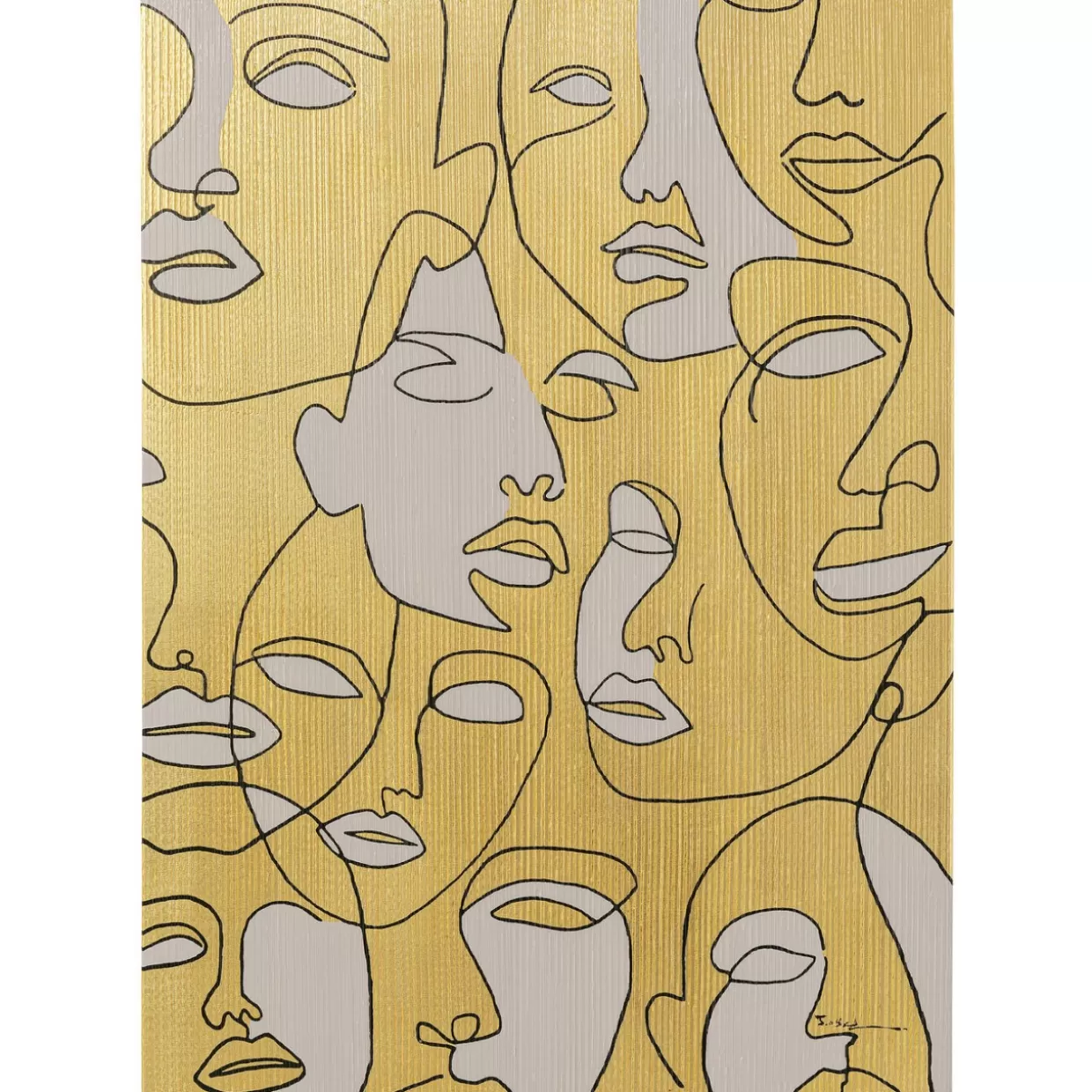 Quadro Moderno su Tela 'Faces' 70x100 cm - Opera D'Arte da Parete KARE Design