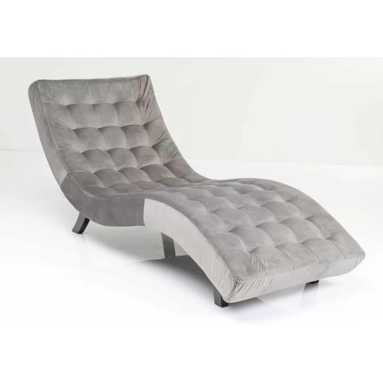 Divano Moderno KARE Design in Pelle Effetto Serpente Grigio Antracite - Poltrona Confortevole con Struttura 197 cm per Soggiorno Elegante