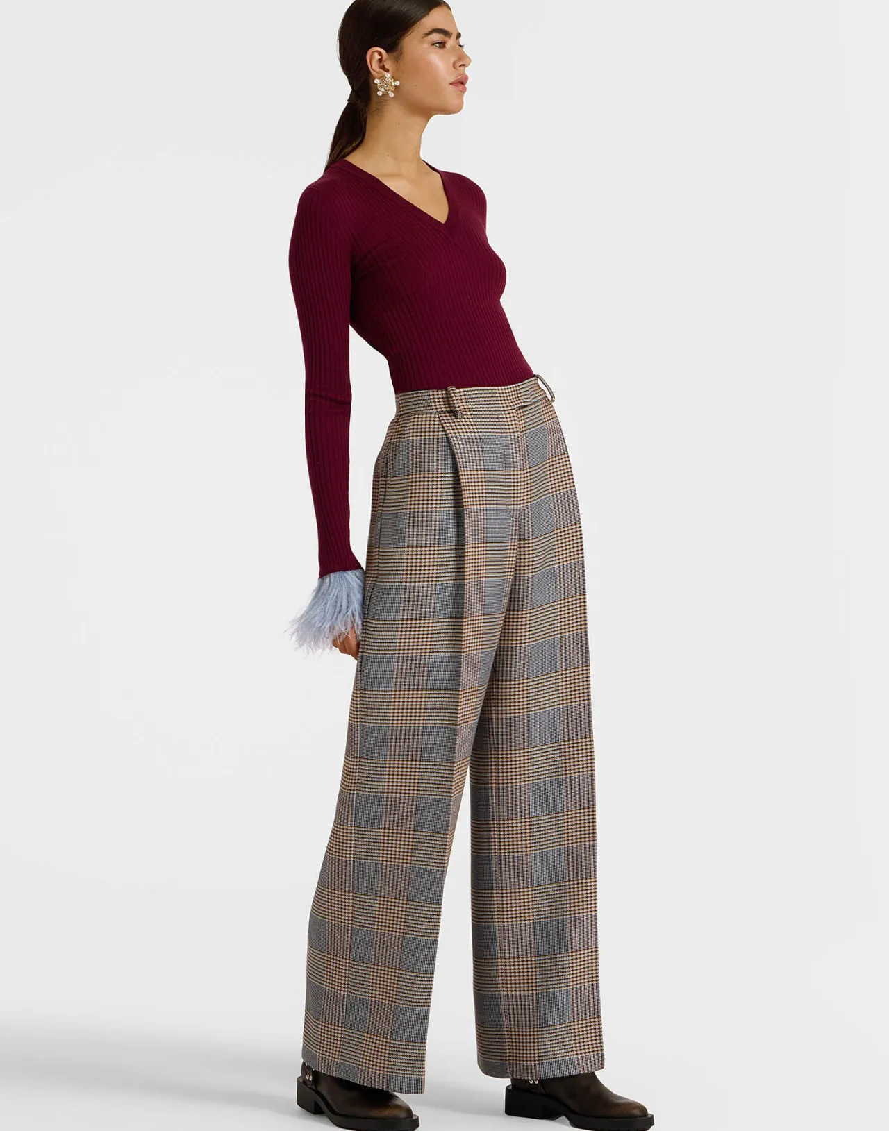 Pantaloni Svasati La DoubleJ - Trama Mori Multicolore in Viscosa Confezionata, Stagione Top 

(：SEO，、(