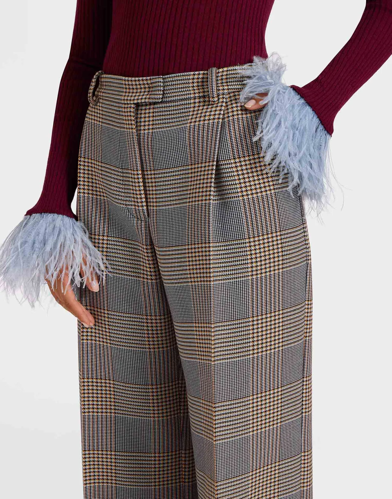 Pantaloni Svasati La DoubleJ - Trama Mori Multicolore in Viscosa Confezionata, Stagione Top 

(：SEO，、(