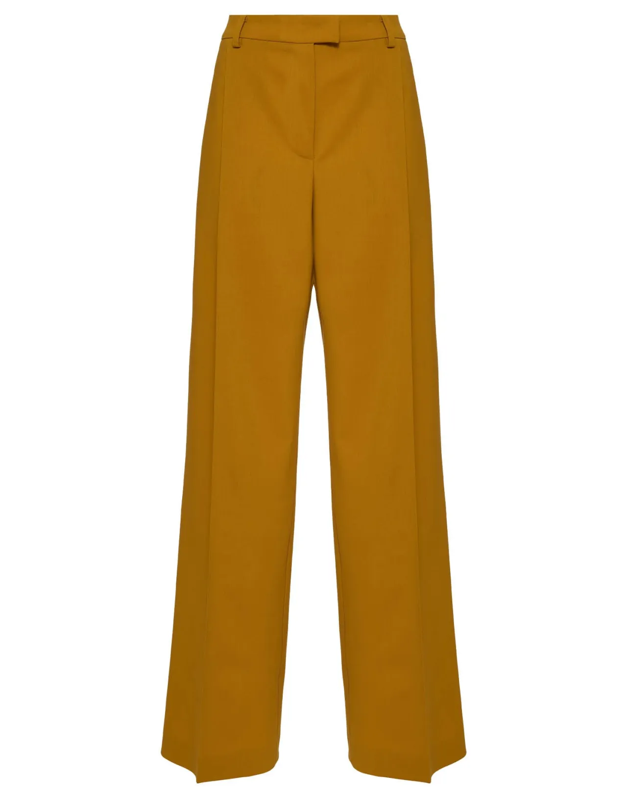 Pantaloni Larghi La DoubleJ in Lana Elasticizzata - Giallo Senape Intenso (Edizione Outlet)