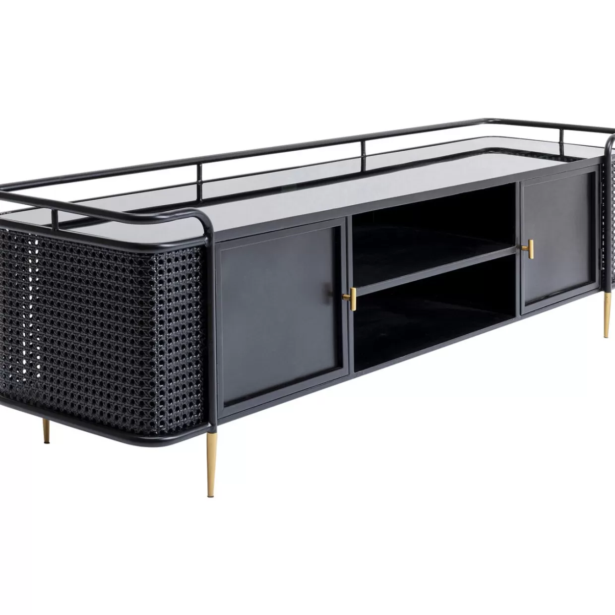 KARE Design Mobile Basso Moderno per Soggiorno - Credenza Funzionale Fence 160x48 cm con Stile Contemporaneo