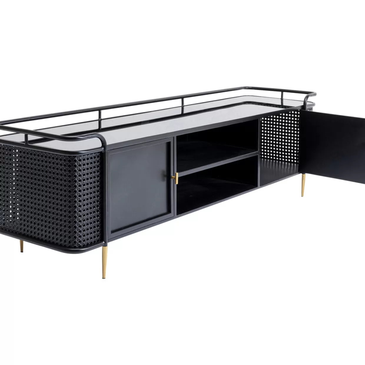 KARE Design Mobile Basso Moderno per Soggiorno - Credenza Funzionale Fence 160x48 cm con Stile Contemporaneo