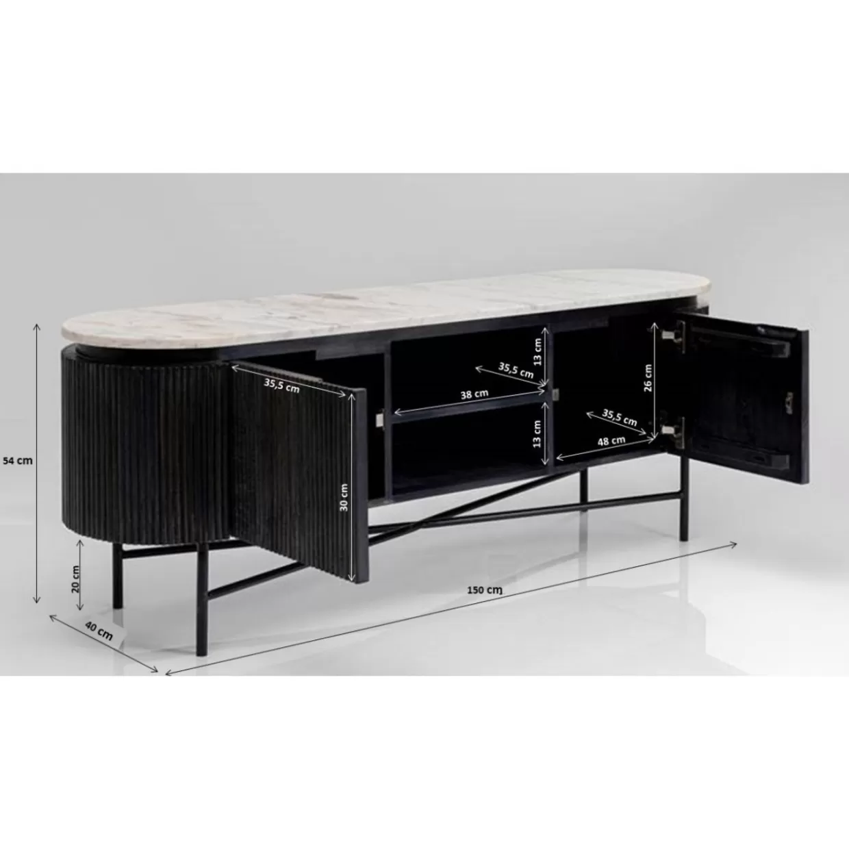 CASSETTIERE E CREDENZE KARE DESIGN | MOBILE BASSO GLENN DAL DESIGN CONTEMPORANEO