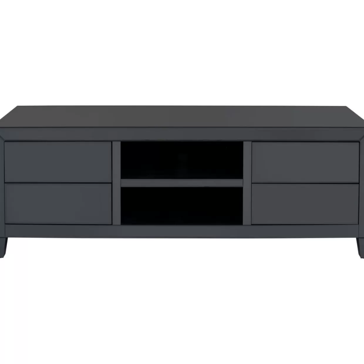 KARE Design - Comò e Credenza Moderna con Lowboard Lusso a Scomparsa, Grigio Antracite, Dimensioni 140x50 cm