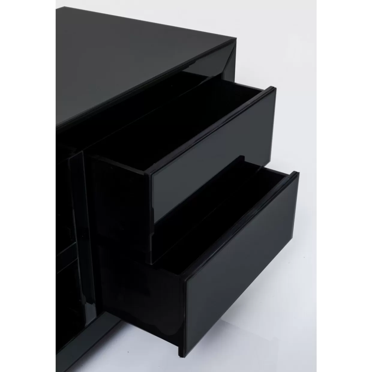 KARE Design - Comò e Credenza Moderna con Lowboard Lusso a Scomparsa, Grigio Antracite, Dimensioni 140x50 cm