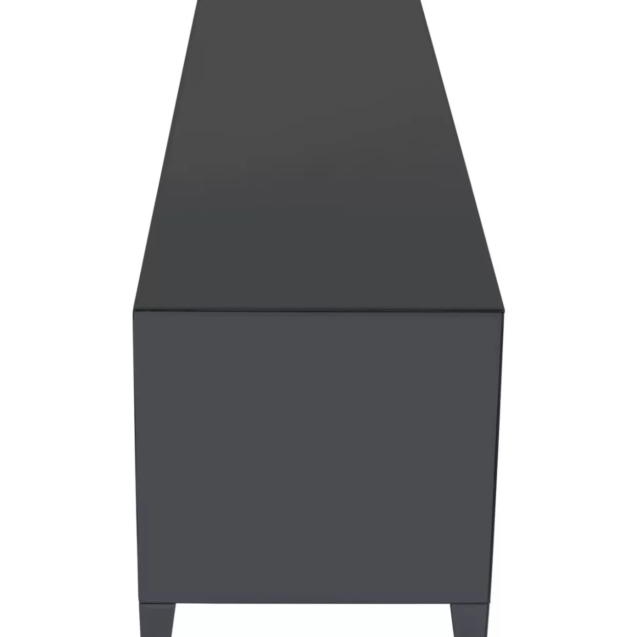 KARE Design - Comò e Credenza Moderna con Lowboard Lusso a Scomparsa, Grigio Antracite, Dimensioni 140x50 cm