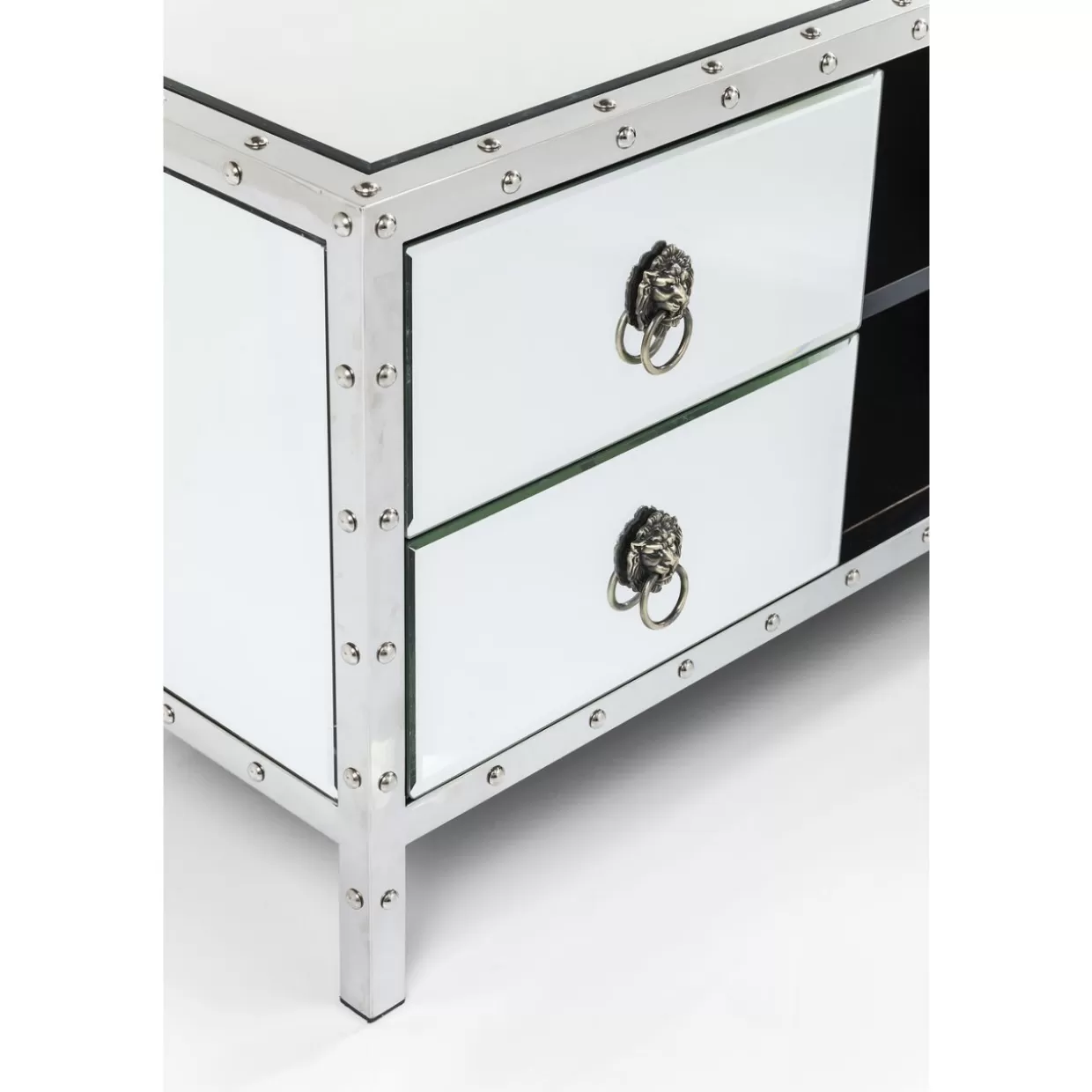 Comò e Credenze Moderne Rivet by KARE Design - Lowboard Funzionale con Design Industriale