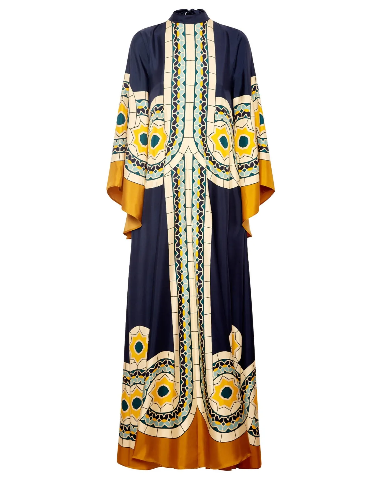 Abito Mudejar Placée Blu in Seta Twill - Collezione Magnifico by La DoubleJ | Edizione Speciale