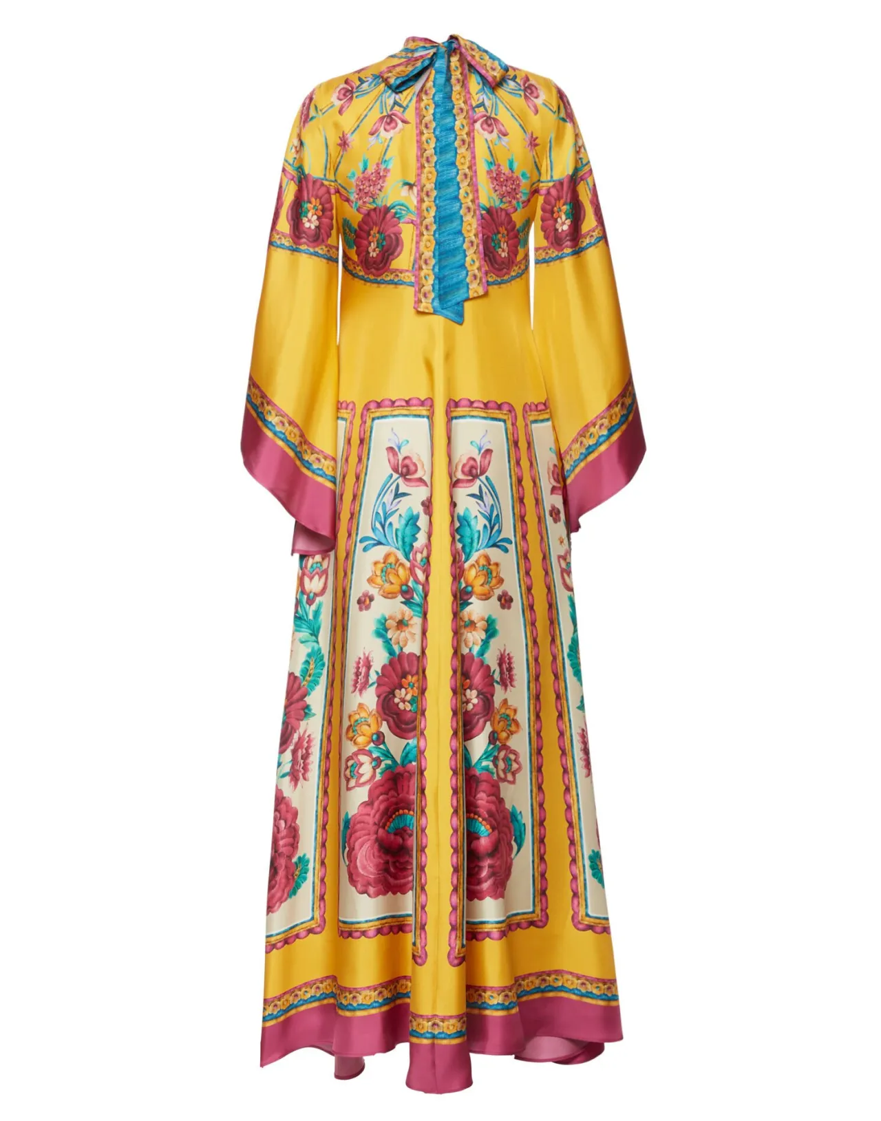 Promozione Imperdibile: Abito Magnifico La DoubleJ con Ricami Stellari Zodiacali in Tonalità Oro Soleggiato - Realizzato in Pregiato Twill di Seta