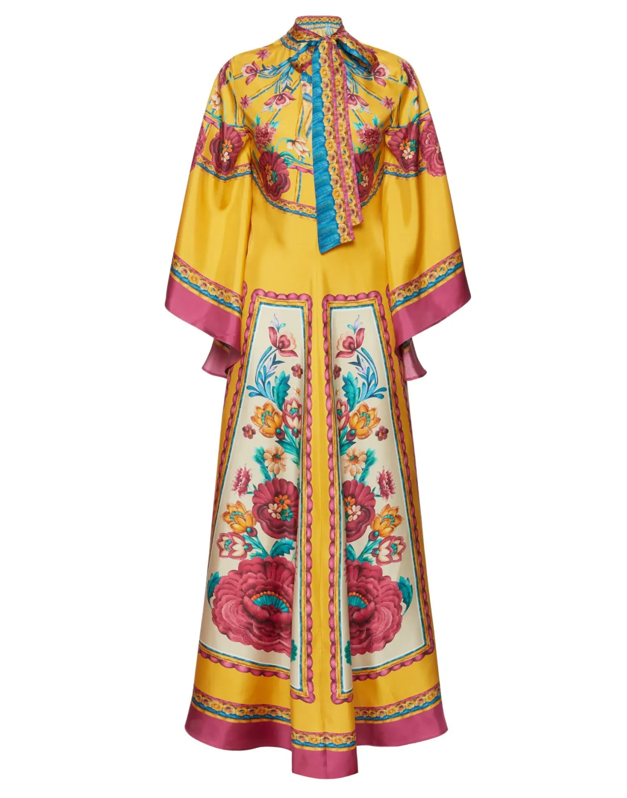 Promozione Imperdibile: Abito Magnifico La DoubleJ con Ricami Stellari Zodiacali in Tonalità Oro Soleggiato - Realizzato in Pregiato Twill di Seta