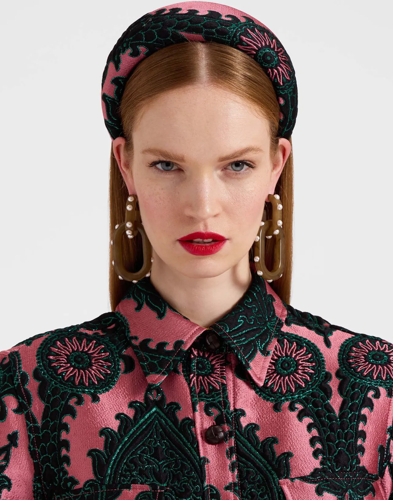 Fascia Medici La DoubleJ in Tessuto Jacquard - Rosa Oltrarno con Sconto Esclusivo
