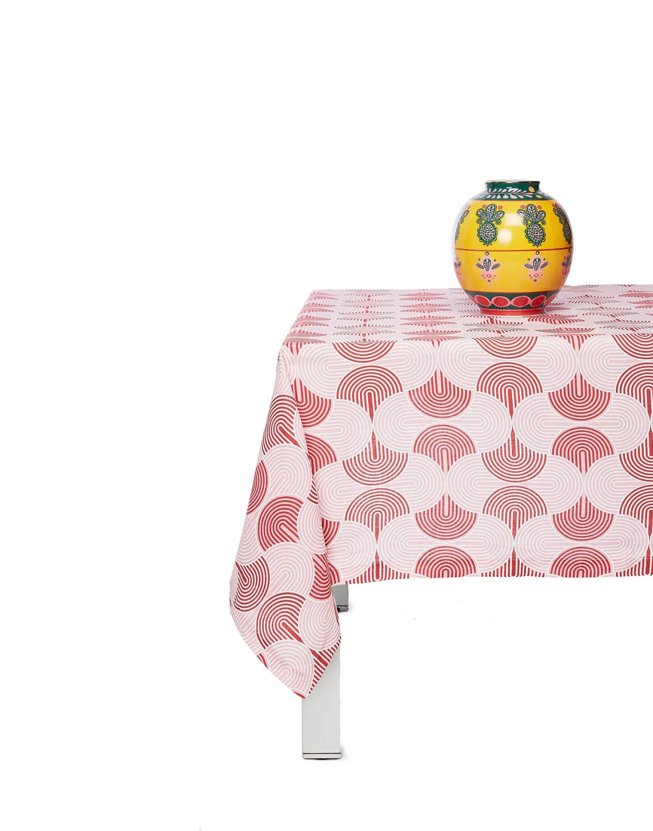 Tovaglia La DoubleJ Media in Lino Slinky Rosso - 180x280 cm per tavoli, Prezzo Conveniente