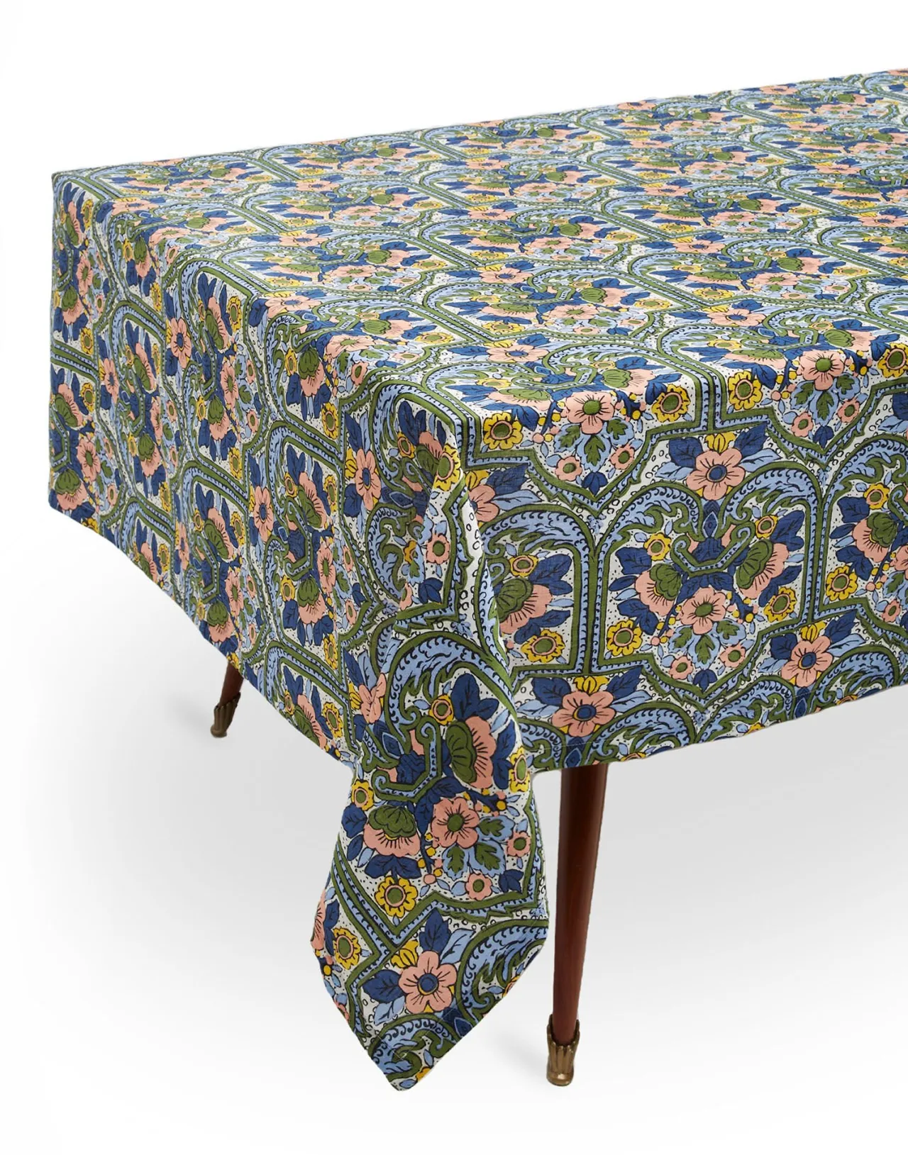 Tovaglia La DoubleJ - Taglia Media in Lino Design Corte Blu per Tavola Elegante