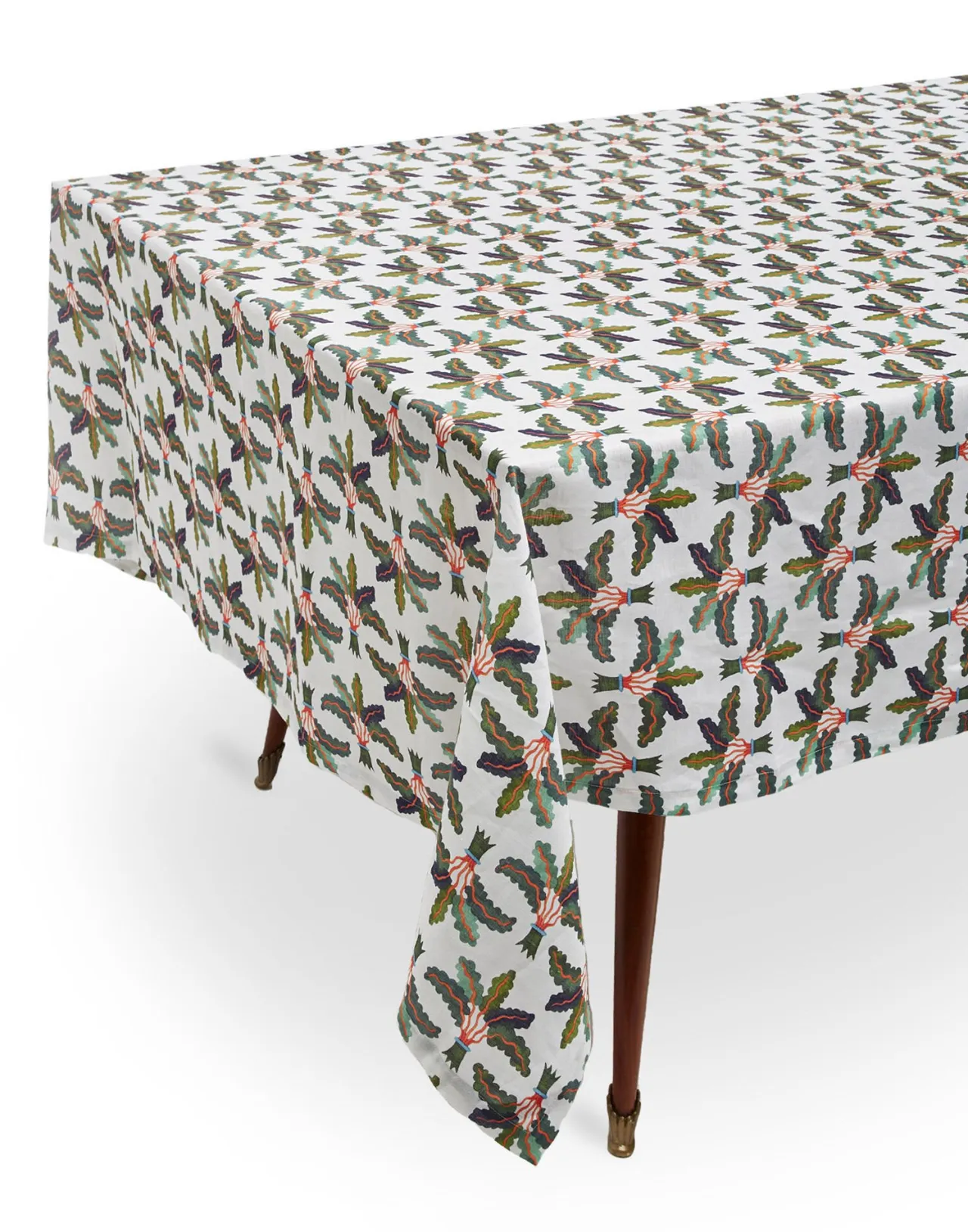 Tovaglia Media La DoubleJ in Puro Lino con Motivo Palme - Design Esclusivo per Tavola (Edizione Promozionale)