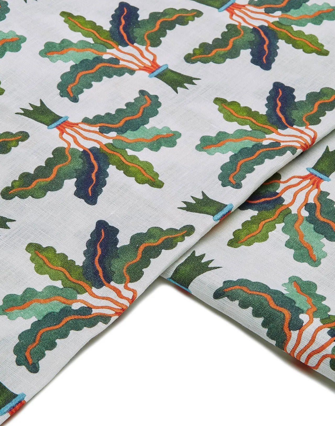 Tovaglia Media La DoubleJ in Puro Lino con Motivo Palme - Design Esclusivo per Tavola (Edizione Promozionale)