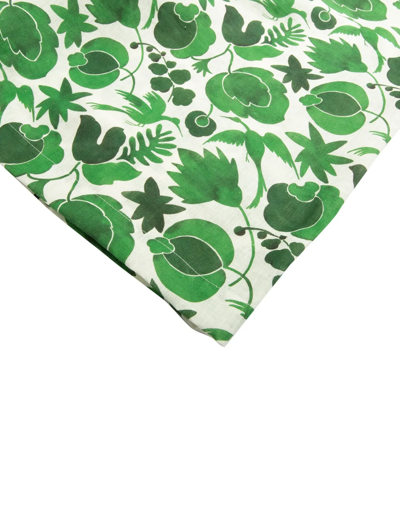 Tovaglia Media in Puro Lino Verde Foglia - Design Wildbird by La Double-J (Offerta Lampo)