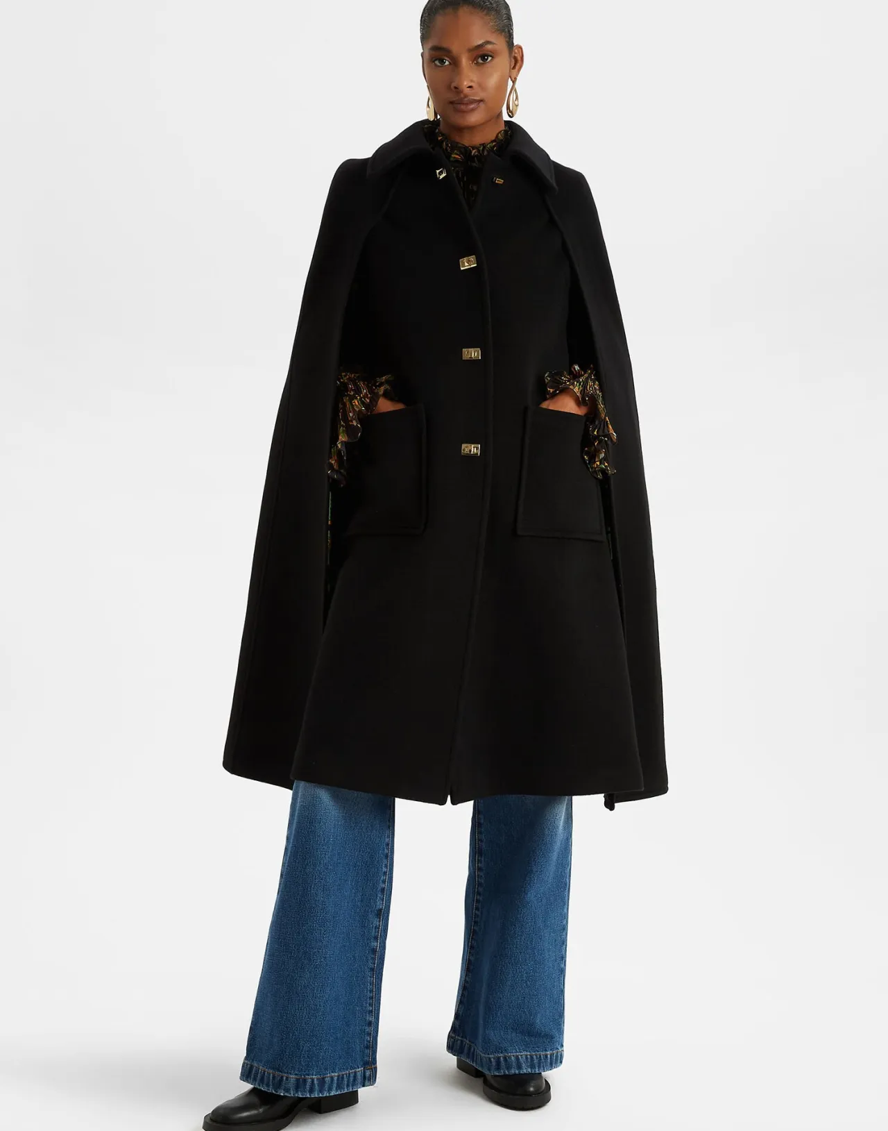 Cappotto Iconico La DoubleJ Milano in Lana Pura - Nero Elegante per Stagione Fredda