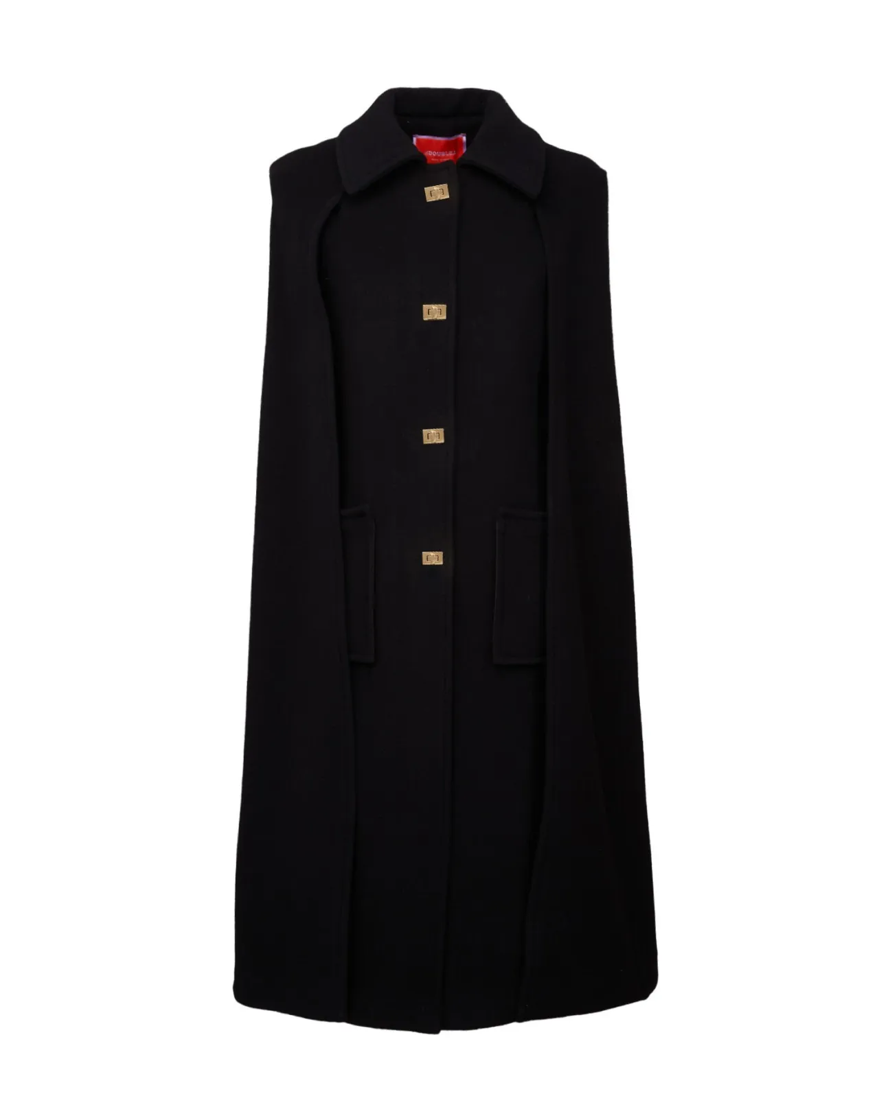 Cappotto Iconico La DoubleJ Milano in Lana Pura - Nero Elegante per Stagione Fredda
