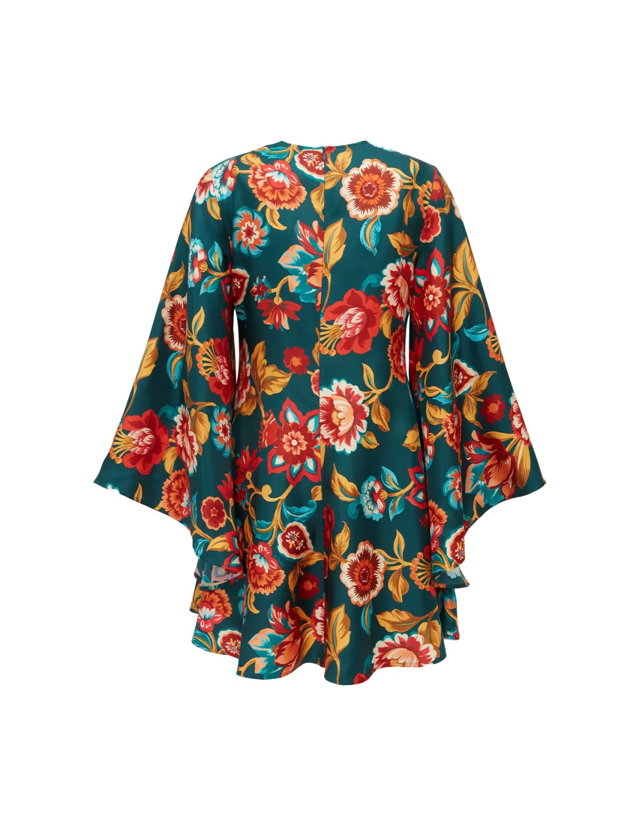 Abito Iconico Primavera 2024 Mini Delizia in Tonalità Smeraldo Vivo - Trama Esclusiva Twill di Seta