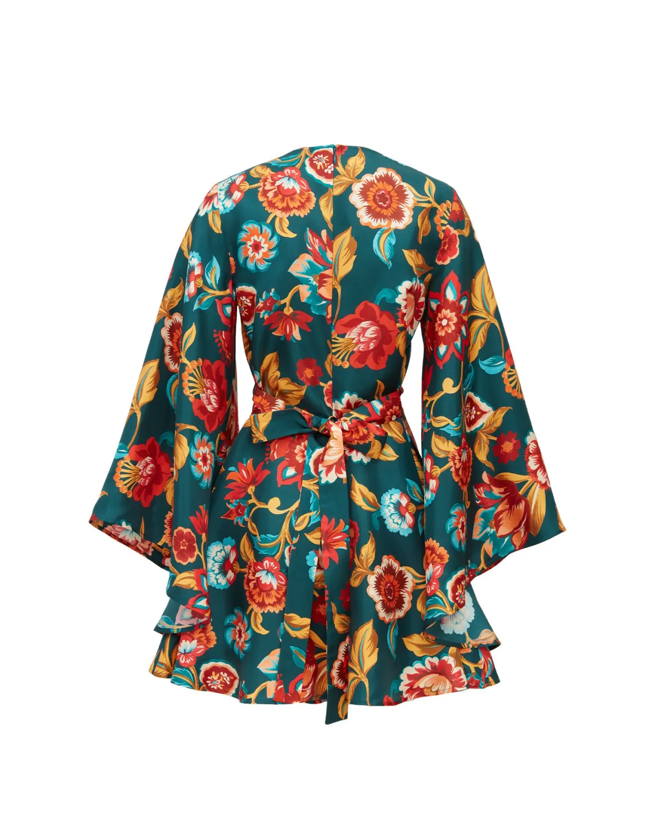 Abito Iconico Primavera 2024 Mini Delizia in Tonalità Smeraldo Vivo - Trama Esclusiva Twill di Seta