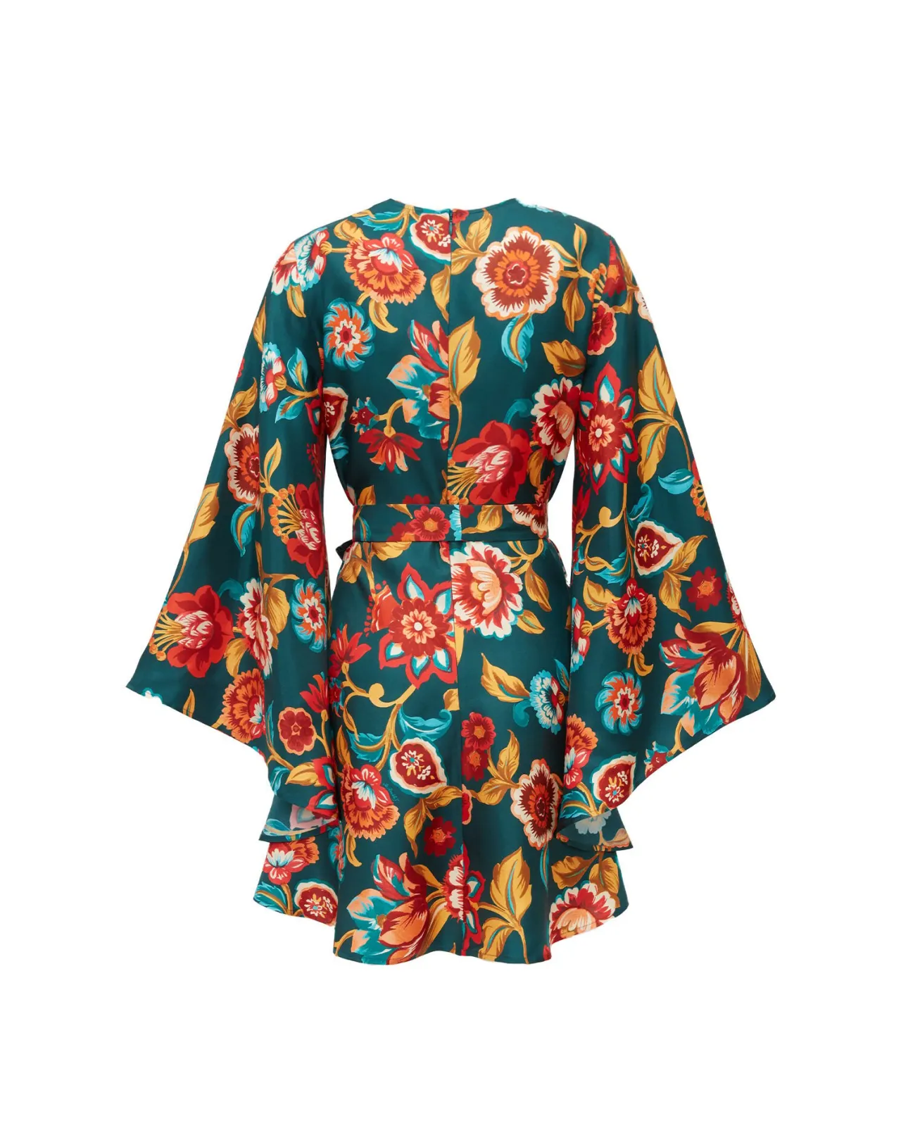 Abito Iconico Primavera 2024 Mini Delizia in Tonalità Smeraldo Vivo - Trama Esclusiva Twill di Seta