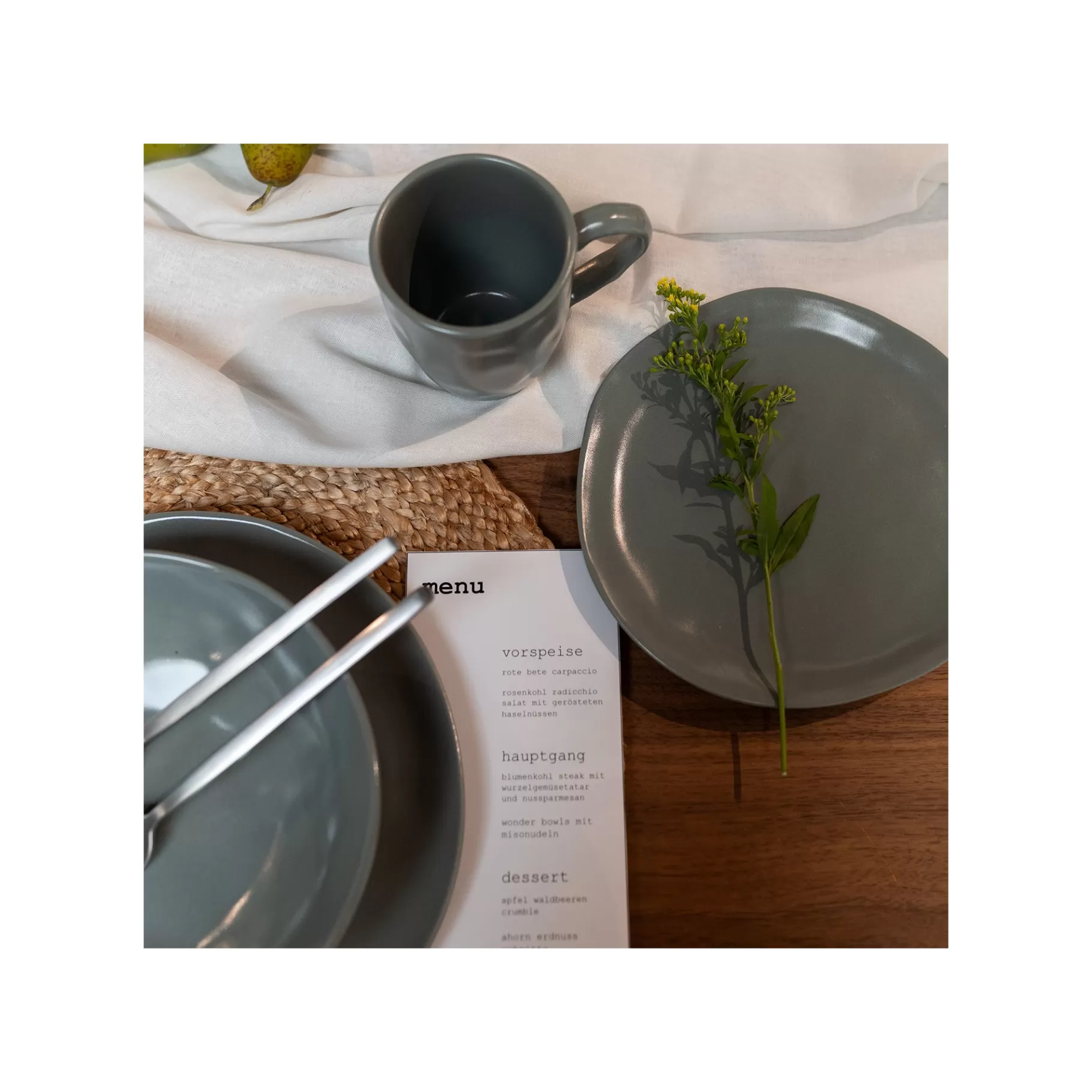 Store Mugs Organic Sauge Set De 4   Vaisselle