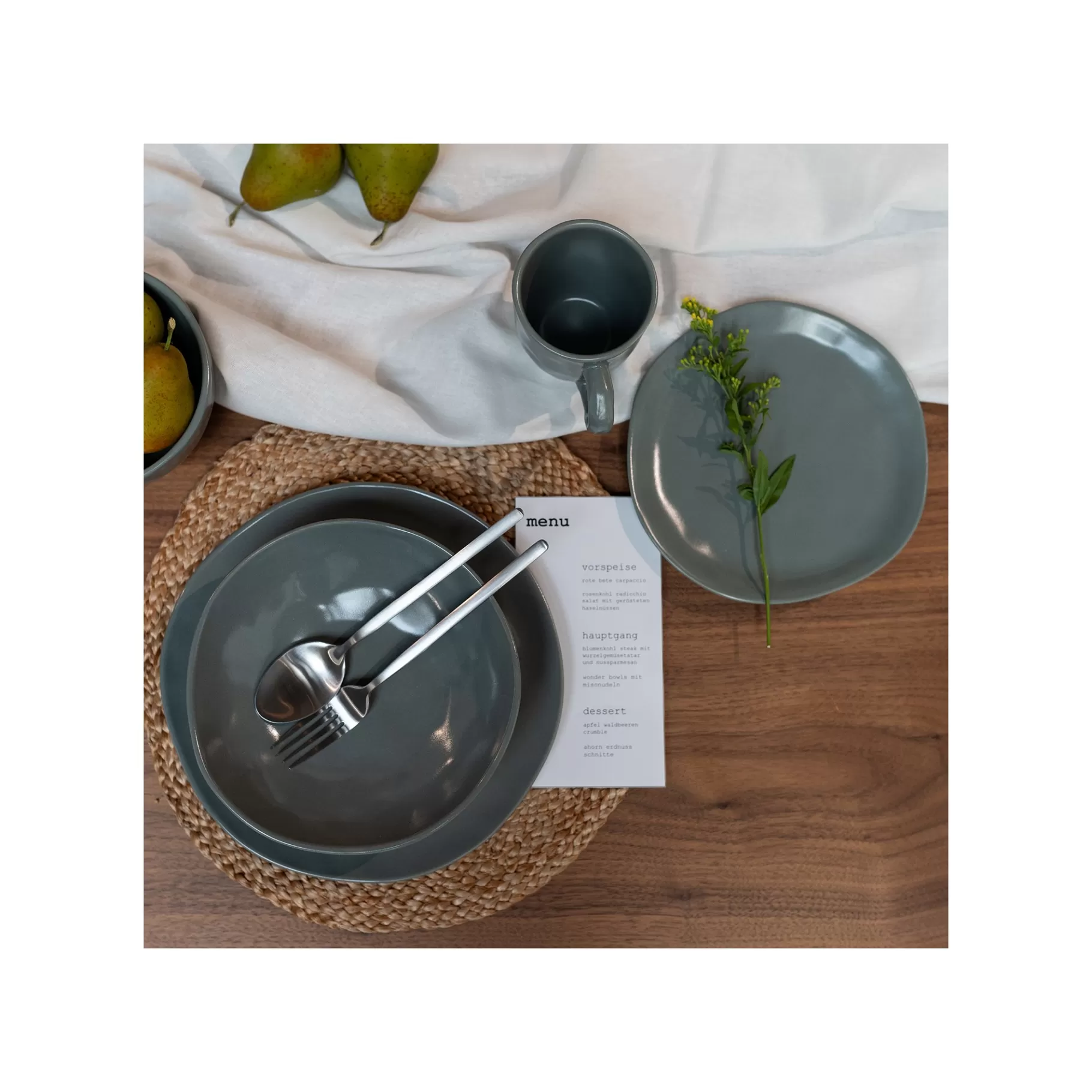 Store Mugs Organic Sauge Set De 4   Vaisselle