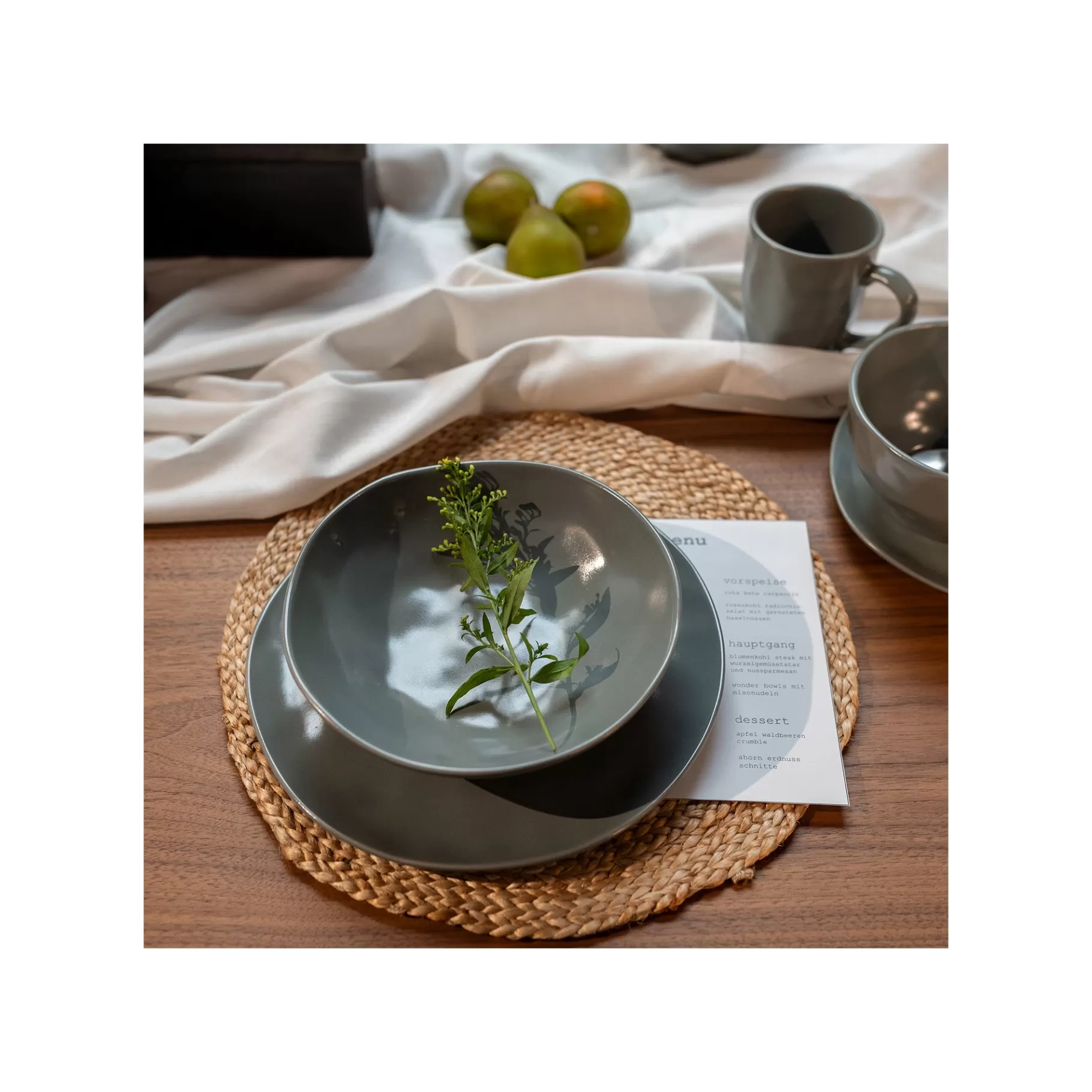 Store Mugs Organic Sauge Set De 4   Vaisselle