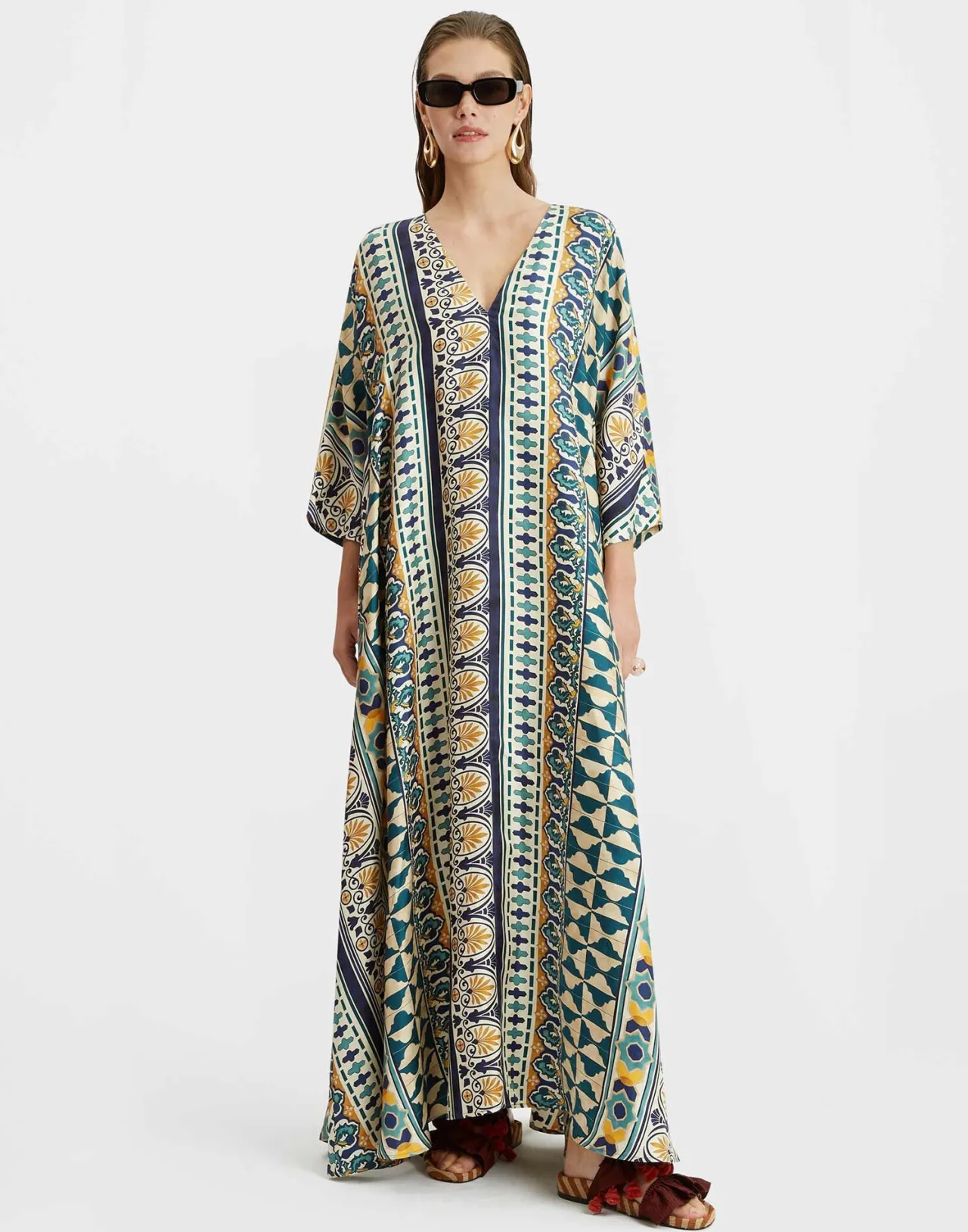 Elegante Abito Muumuu La DoubleJ in Seta Twill - Edizione Limitata Casareale, Placèe Crema Taglia Piccola a Prezzo Conveniente
