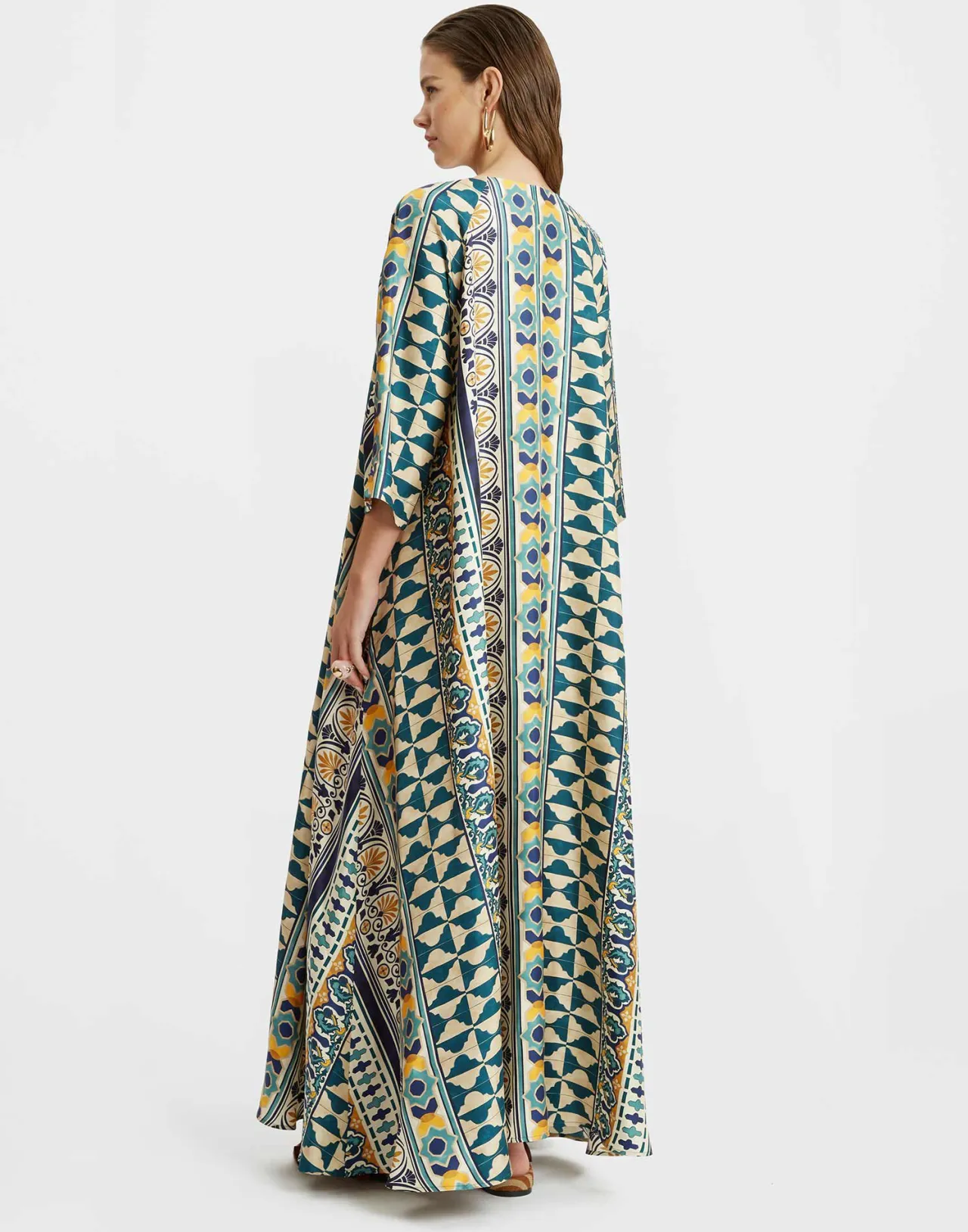 Elegante Abito Muumuu La DoubleJ in Seta Twill - Edizione Limitata Casareale, Placèe Crema Taglia Piccola a Prezzo Conveniente