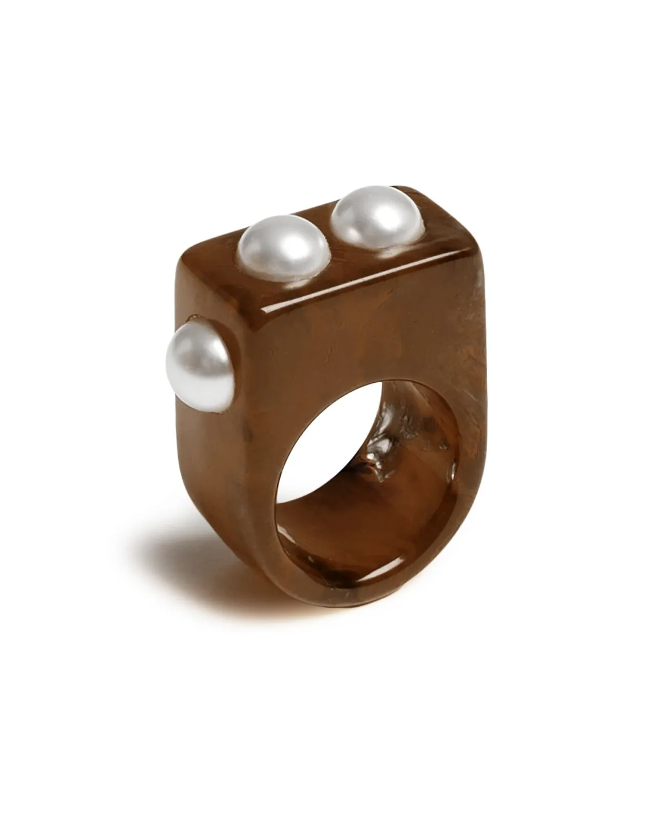 Anello Nefertiti La DoubleJ in Resina Acrilica con Effetto Tartaruga Naturale - Prezzo Accessibile