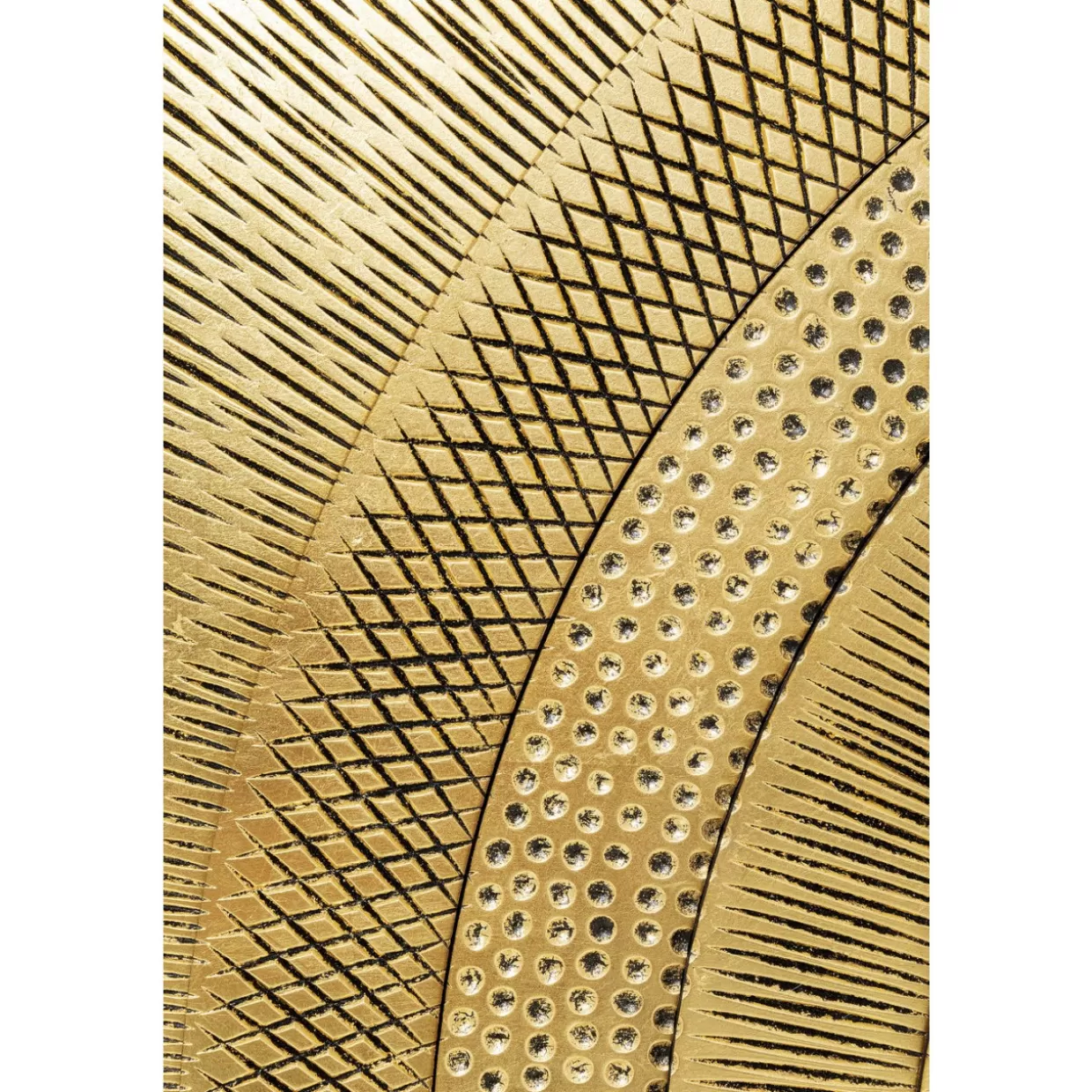 Stampa d'Arte Cerchio Dorato | Design Esclusivo KARE 120x120 cm - Decorazione Moderna in Oro