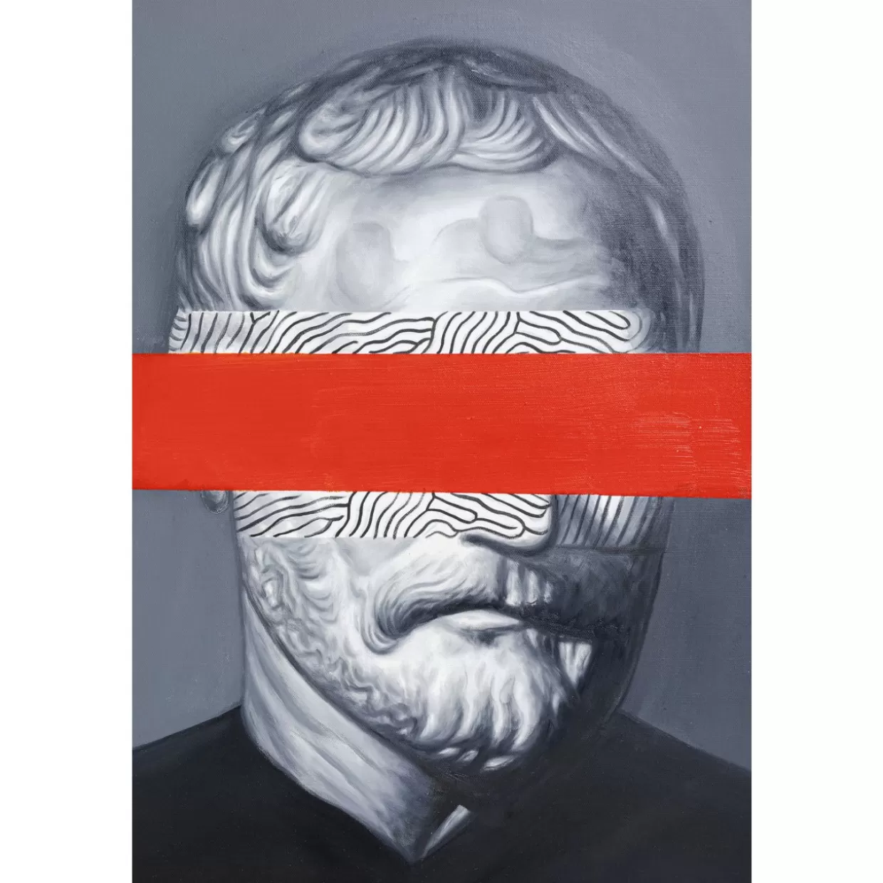 KARE Design - Cornice Elegante Filosofia Incognito con Stampa Olio 100x80 cm, Quadri Moderni per Arredamento