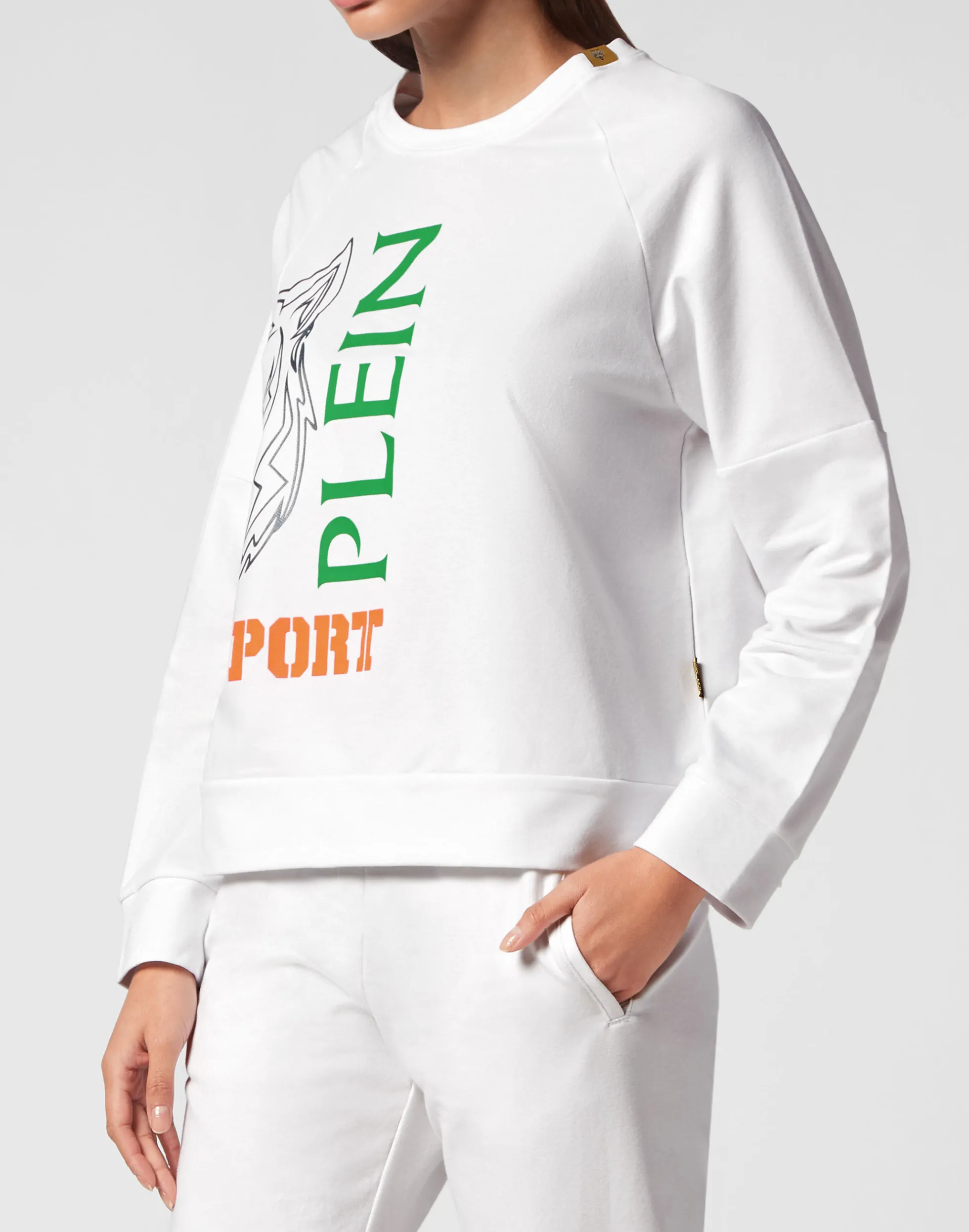 Donna Felpa Oversize Casual - Larghezza Generosa con Design Sportivo Plein Sport