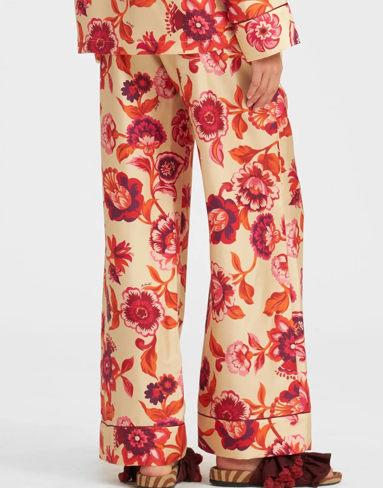 La DoubleJ - Pantaloni Notte in Seta Twill Crema Confezione Esclusiva | Saldi Estivi