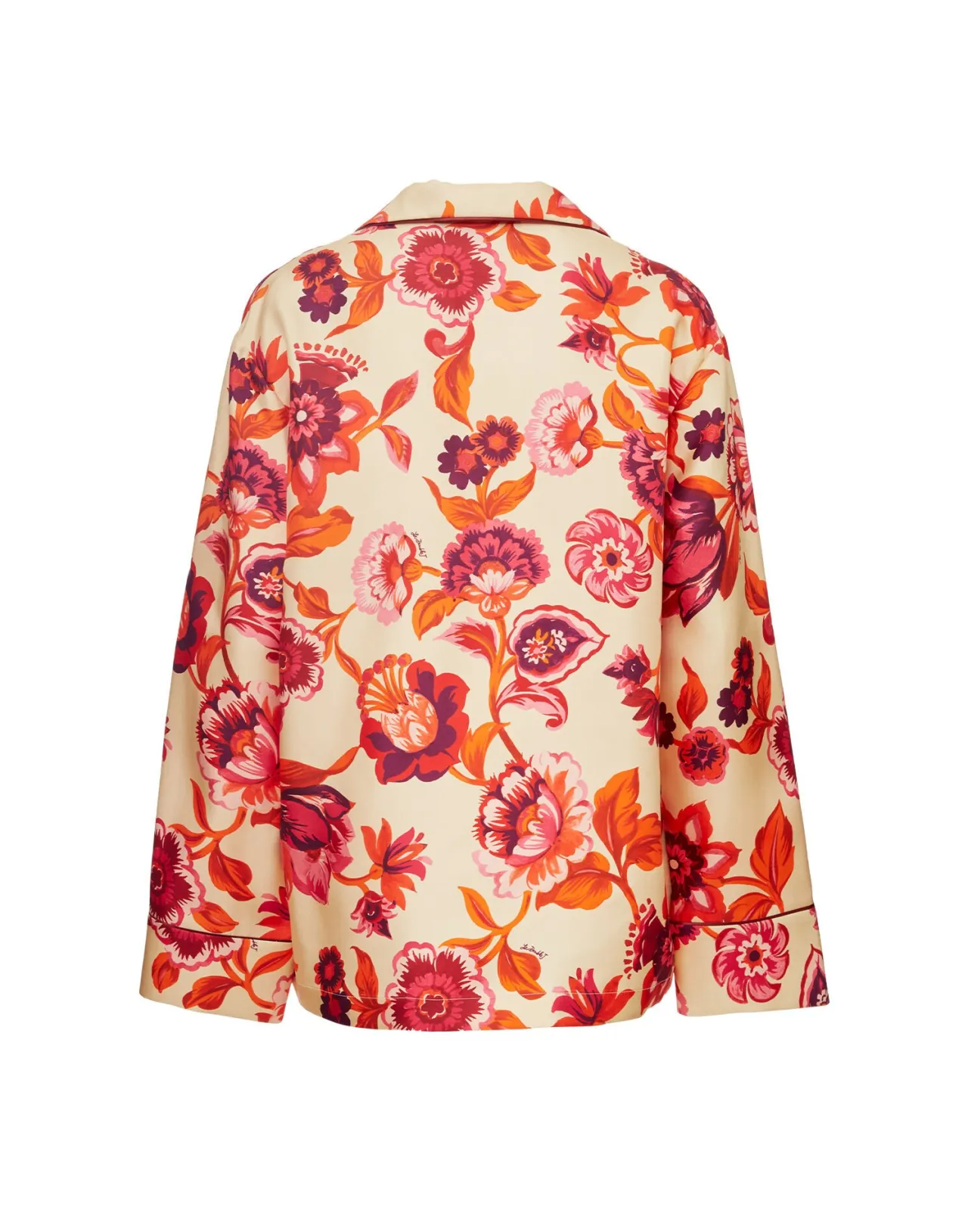 Camicia Pigiama La DoubleJ in Seta Twill - Tonalità Crema Avvolgente per Notti Eleganti