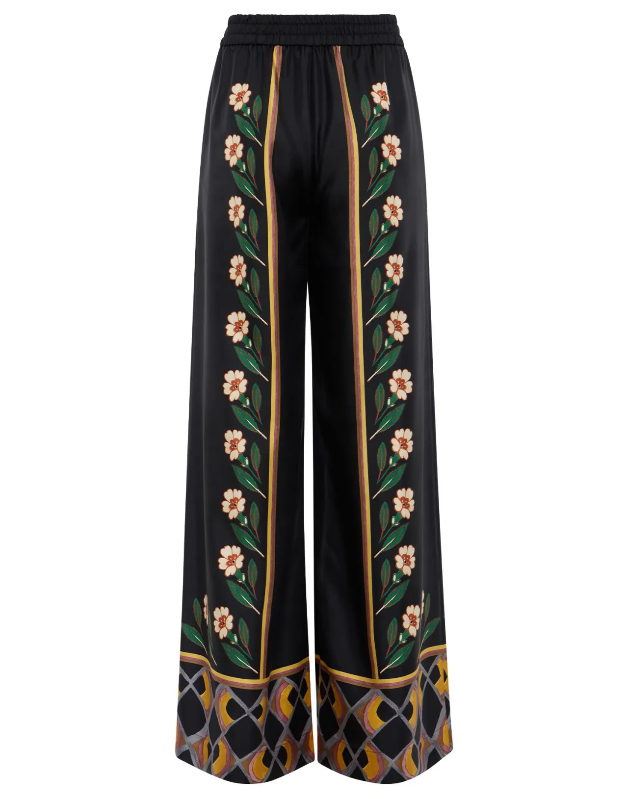 La DoubleJ - Pantalone Palazzo Dazed Placée in Twill di Seta, Nero Opaco - Elegante ed Esclusivo, Edizione Limitata